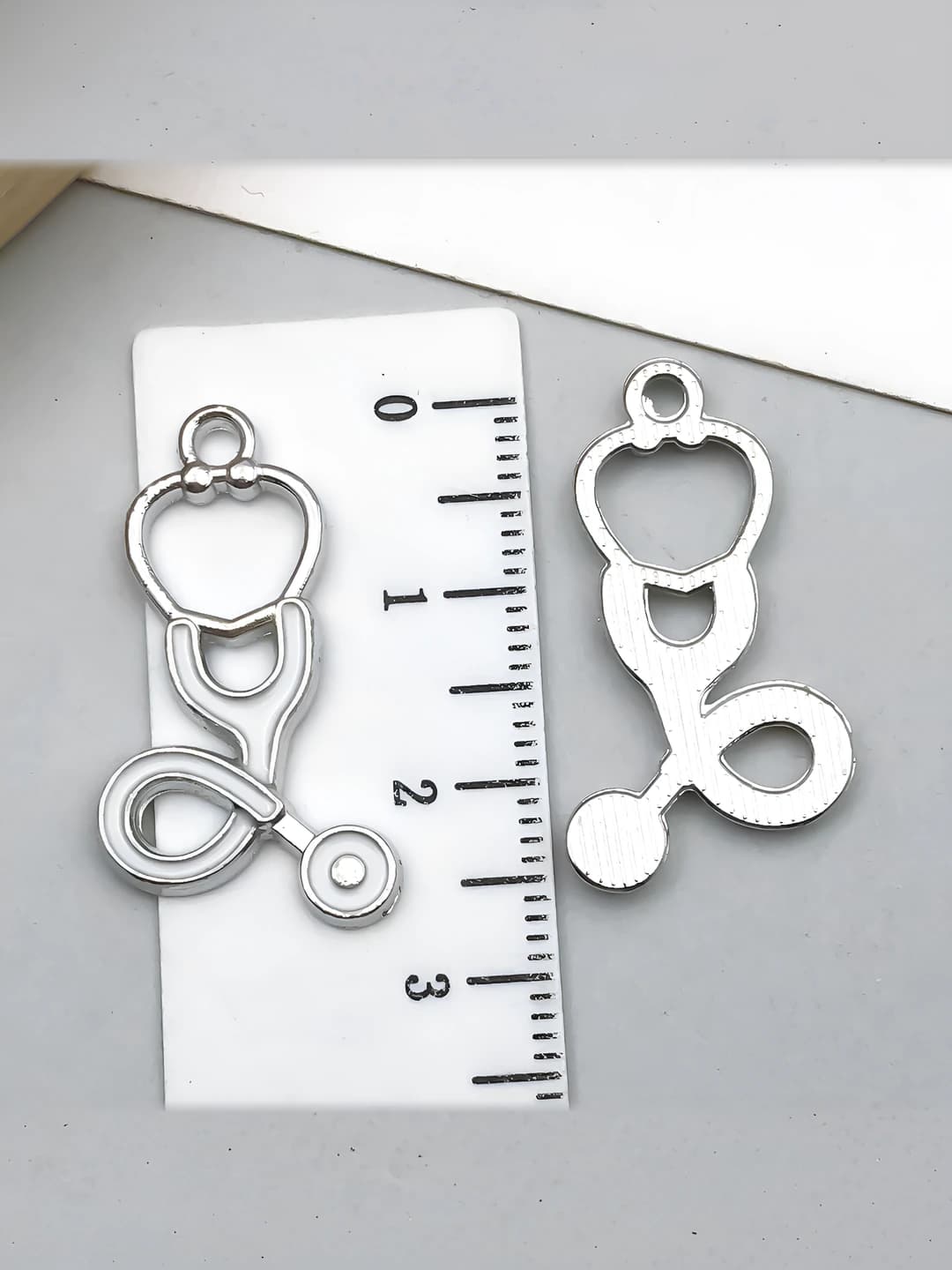 1 шт. белый K маленький белый мед. прибор стетоскоп 25x15mm-1.25g-23227
