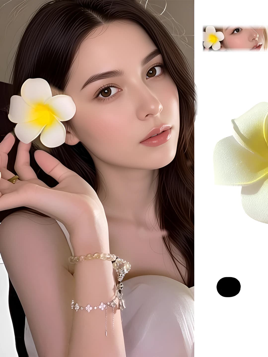 1# Plumeria clip - small 5.5 cm