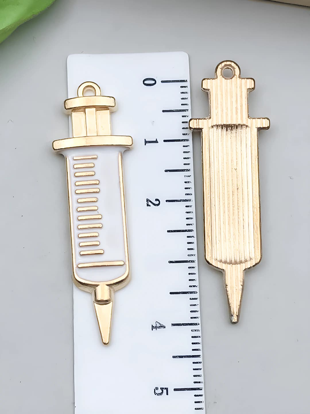 1 шт. большой KC золото белый мед. прибор шприц 43x13mm-2.8g-23229
