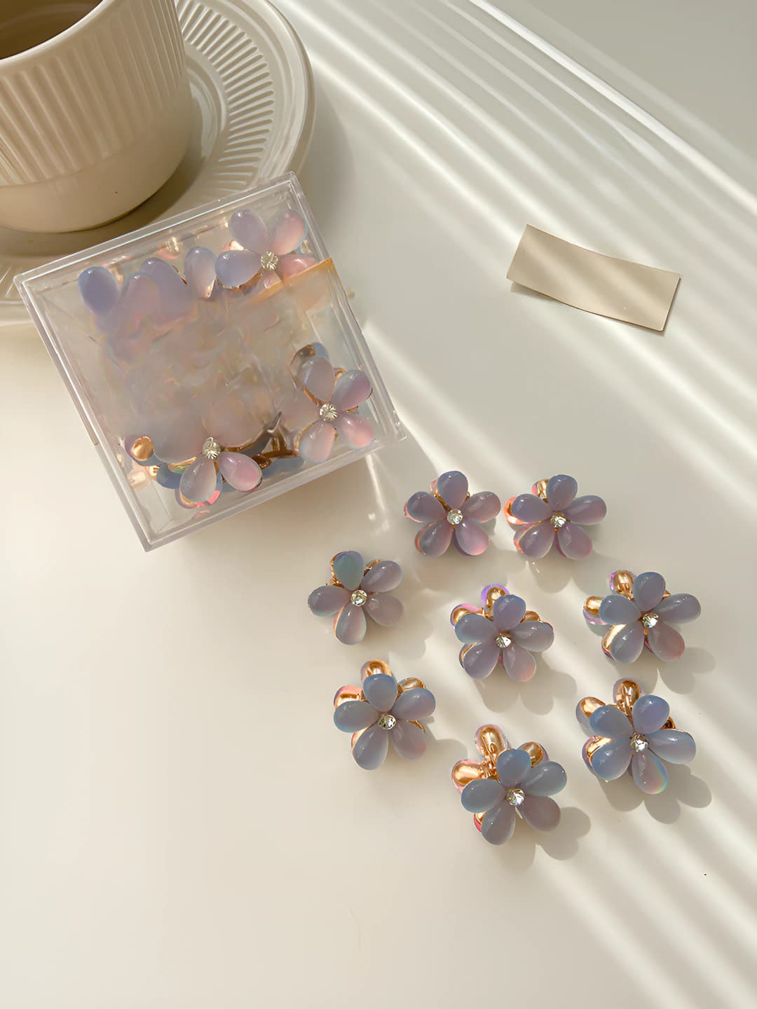 Blue 5-petal flower, 10 pcs