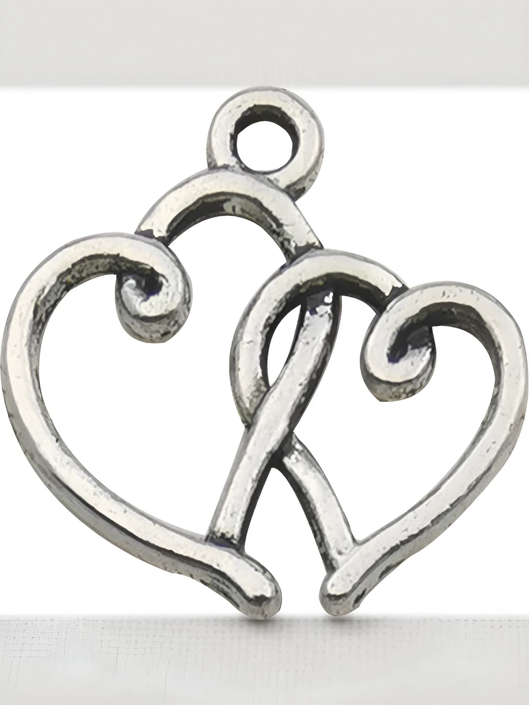 Double heart, 19x19mm