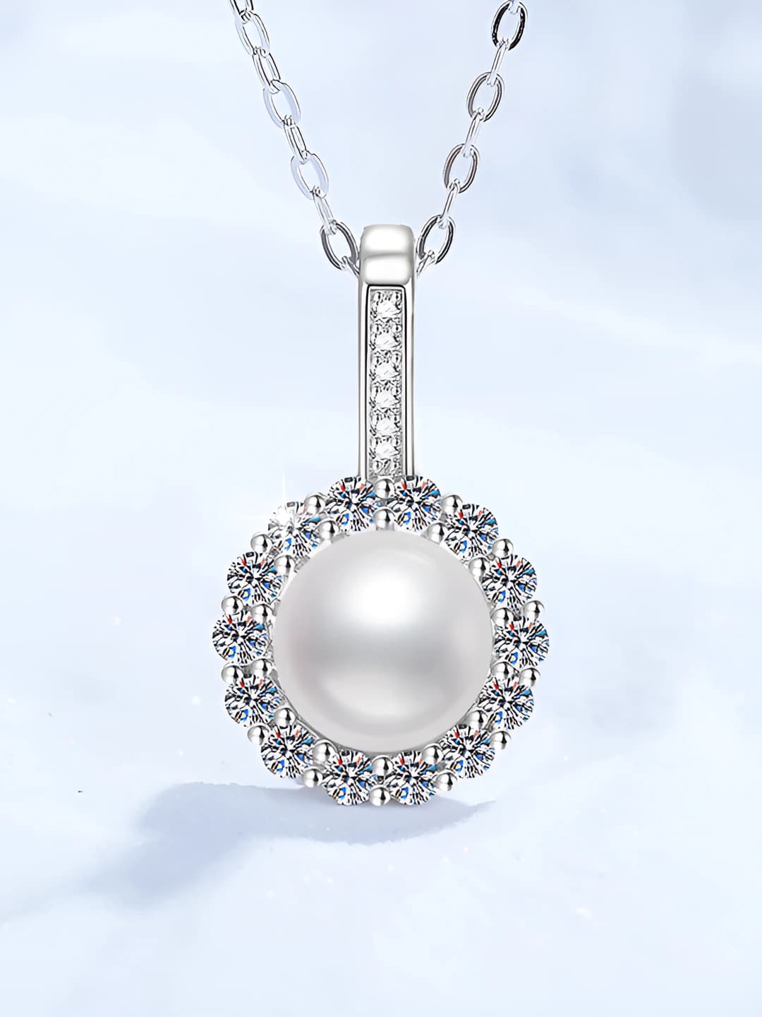 0.42 ct moissanit + shirin suv marvaridi
