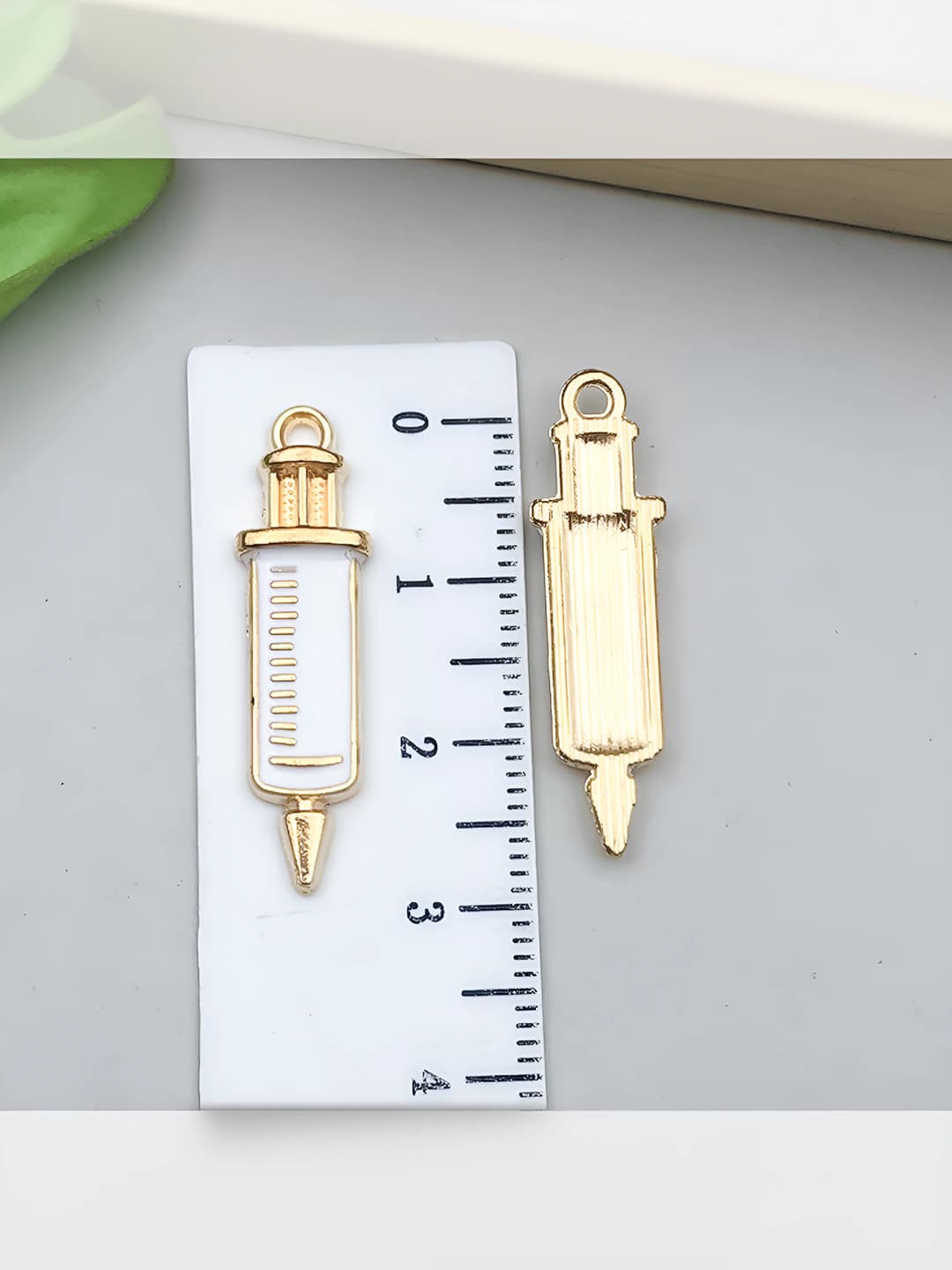 1 шт. белый KC золото прямоугольный мед. шприц 9x30-1.4g-12005