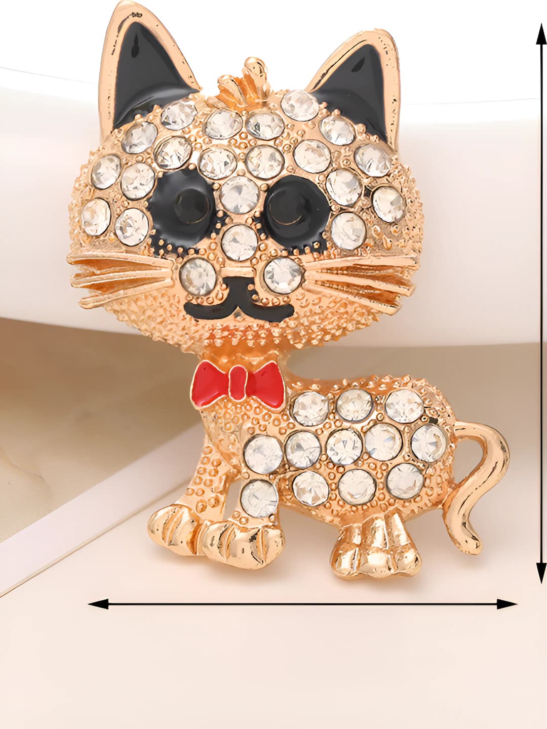 D1114 Cat (gold, red)