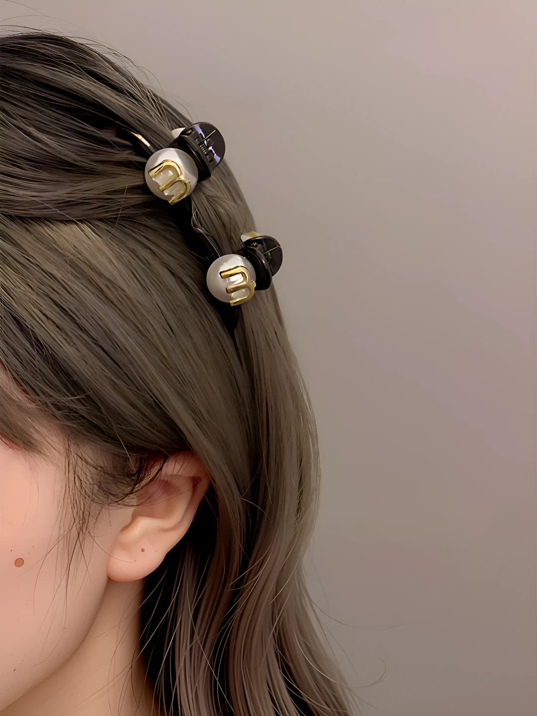 M pearl clip, 2 pcs