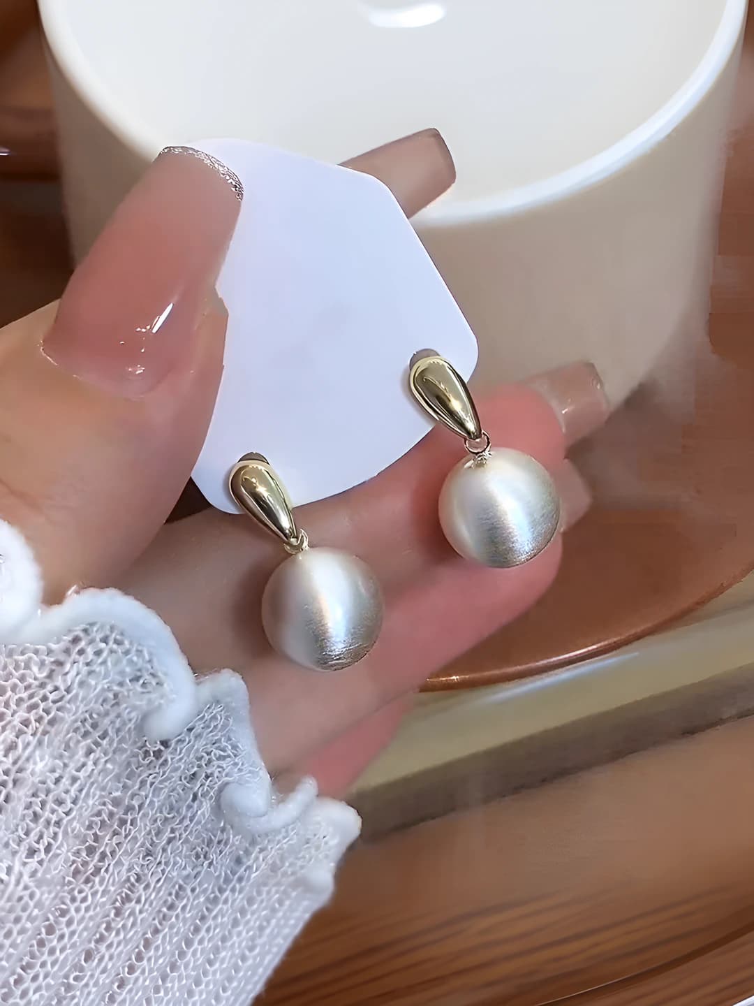 3# Brushed round ball studs