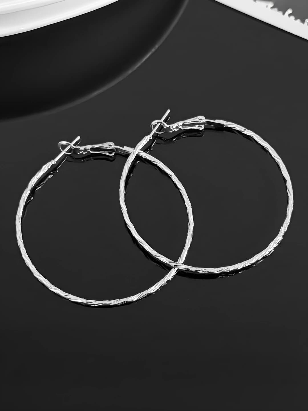 Silver small hoop earrings
