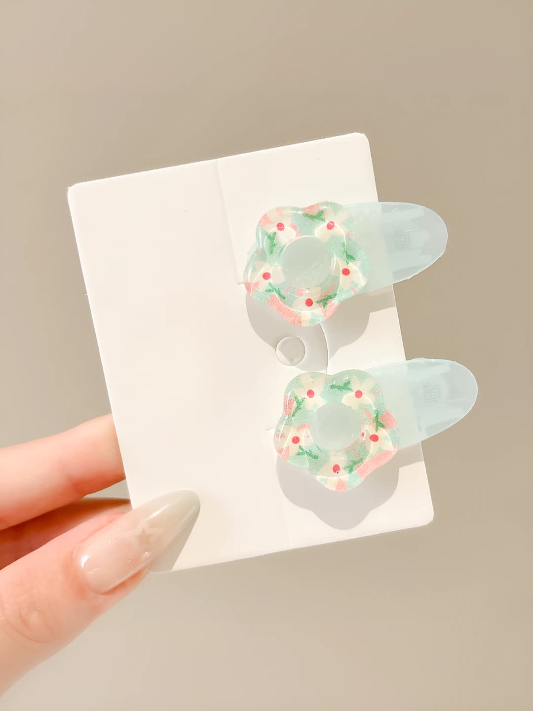 3# Flowers pair - Light blue, 4 cm