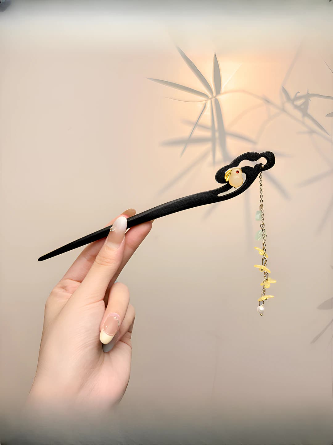 83# Ruyi jade rabbit hairpin