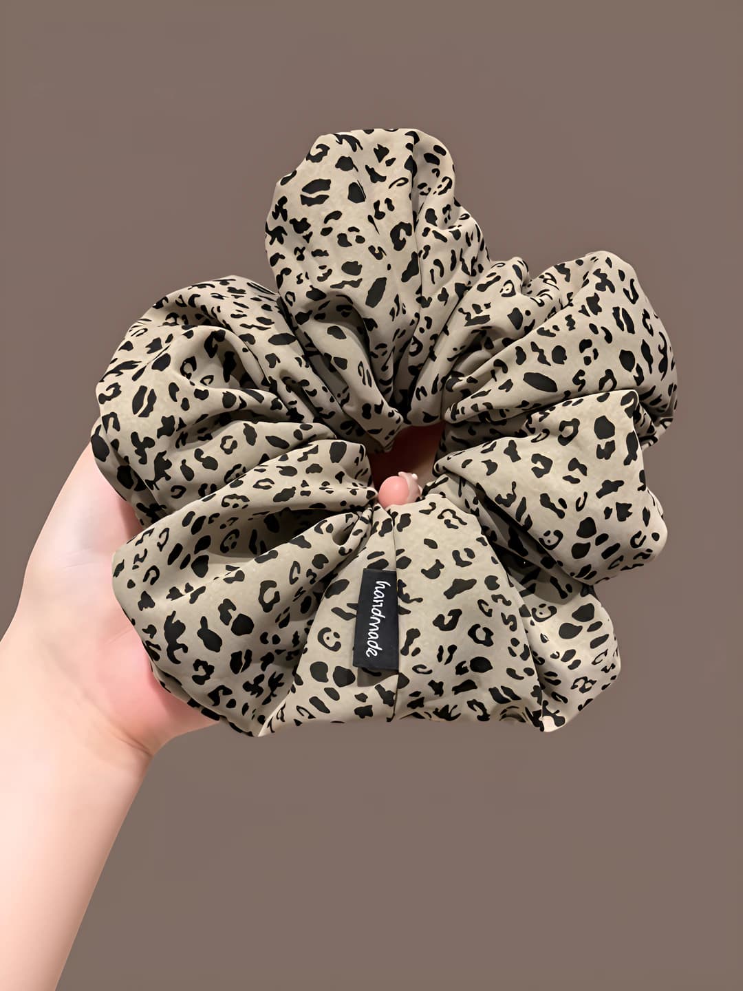 Light coffee leopard unpressed edge approx 15 cm
