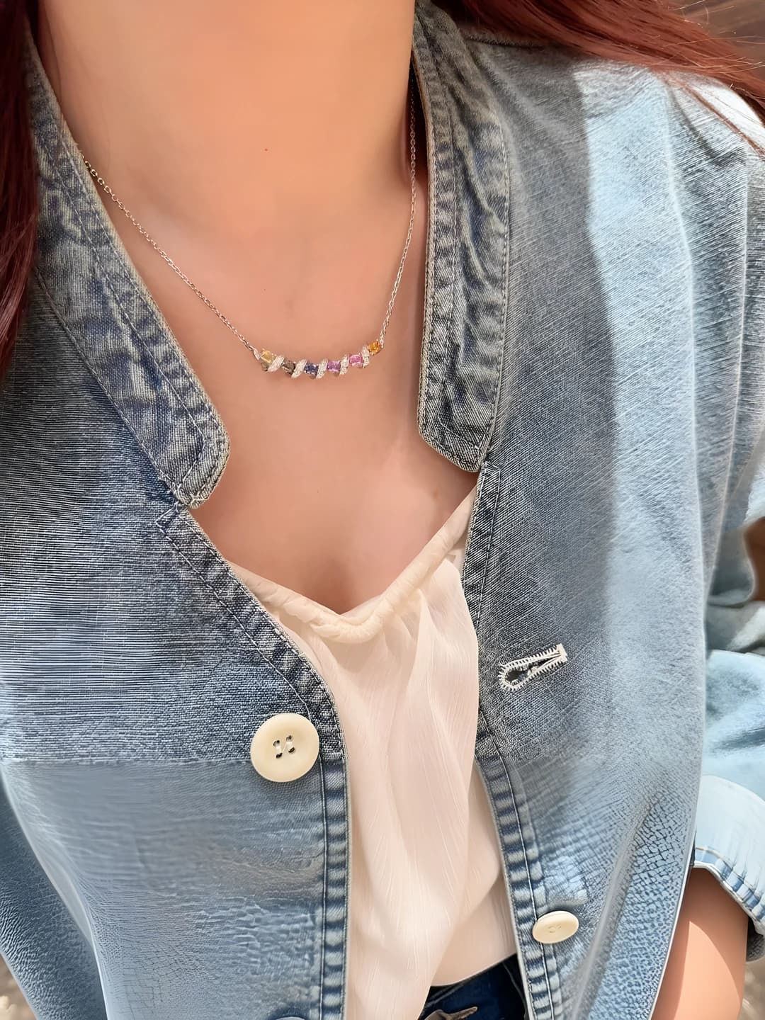 544 Smile necklace - Silver colour
