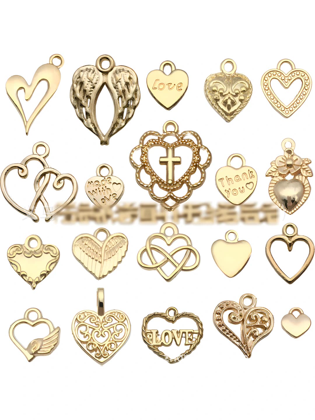Mixed 20 pcs KC gold heart series-20 variants 1 each-17g-SN920