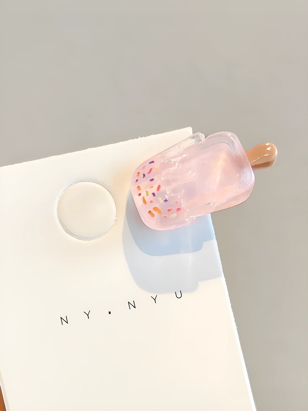 1# Ice cream, pink, 3cm