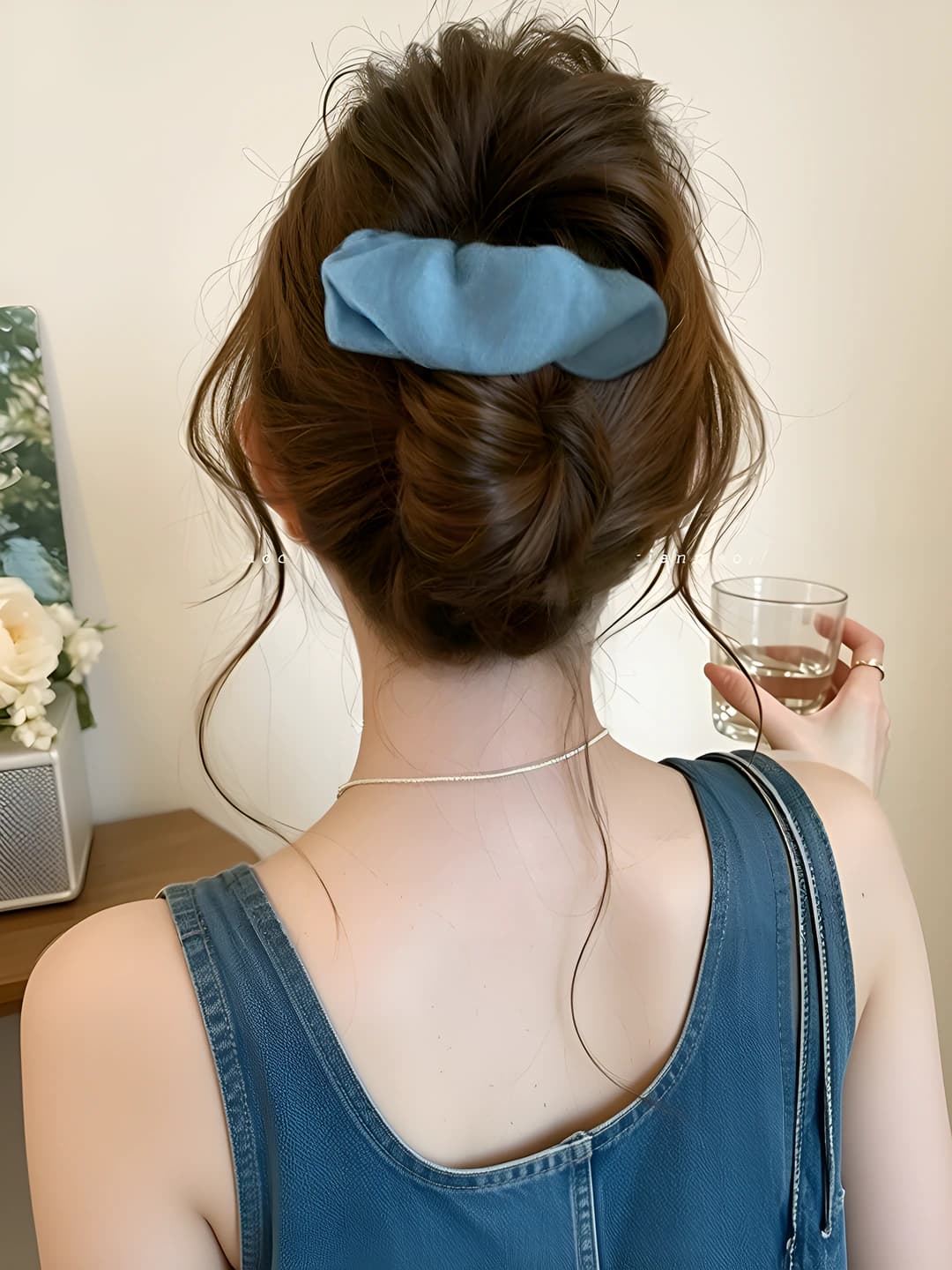 Women's hair clips and combs: geometric design element, mixed material, handmade banana clip