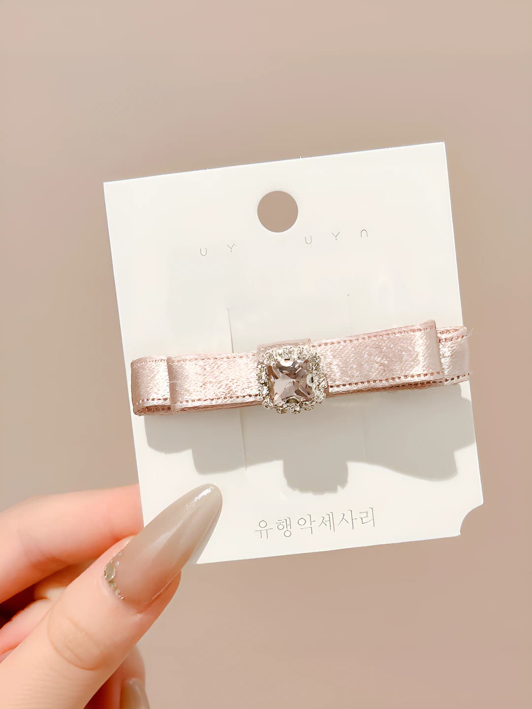1# Monet pink bow 6 cm