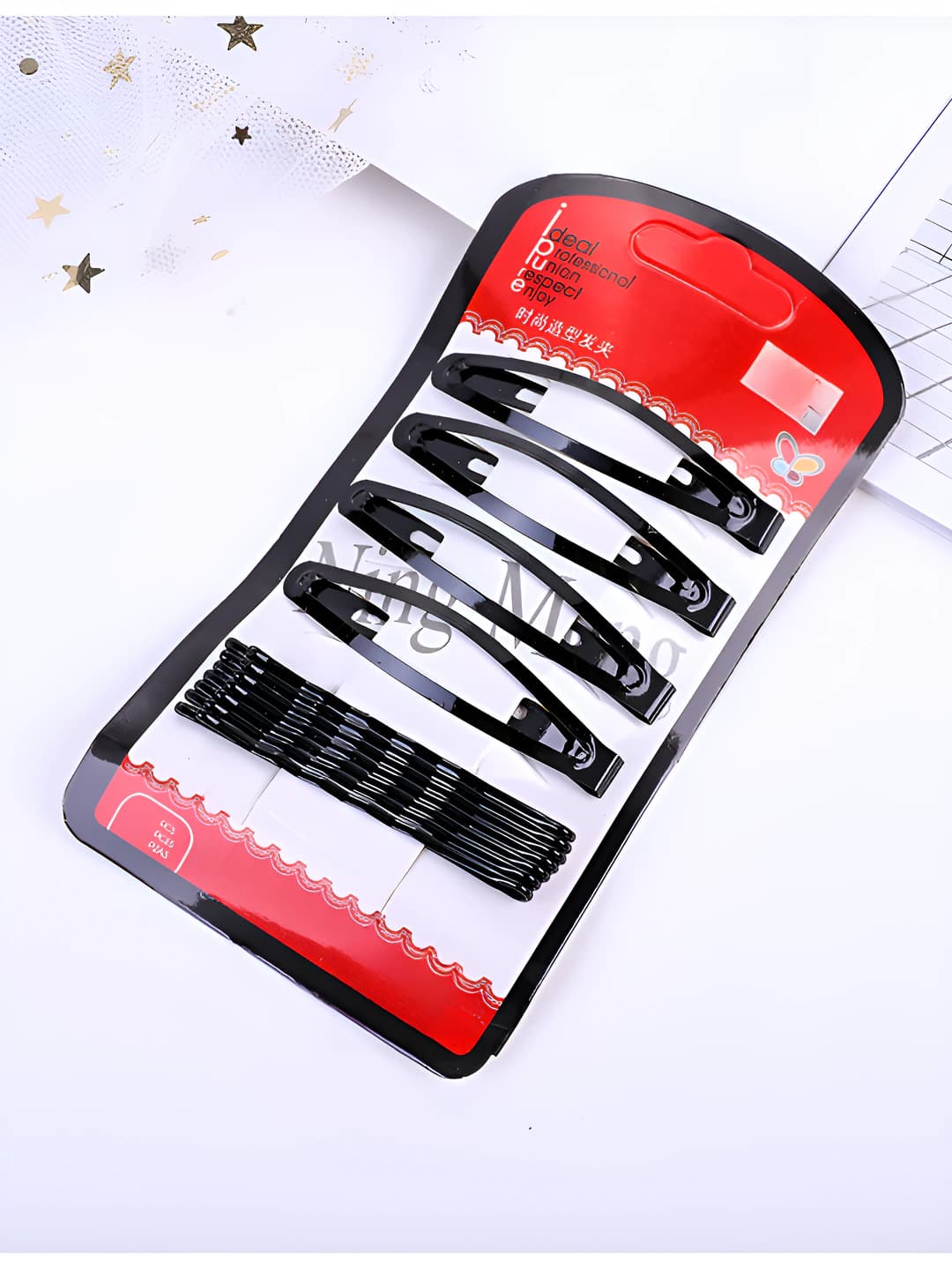 6# 7 pcs 6cm wavy clip 4 pcs bb clip 1 board
