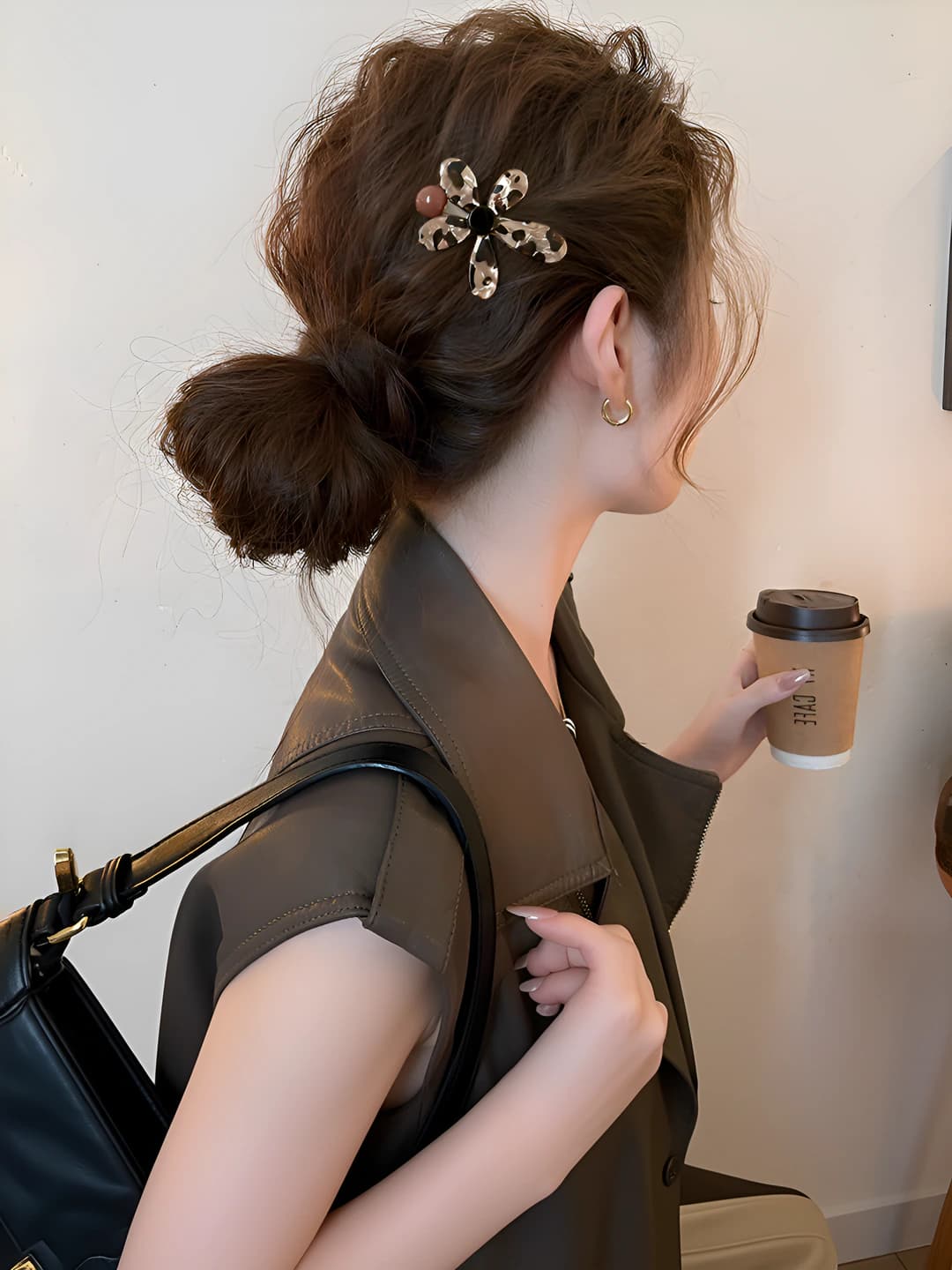 Sunflower hair clip