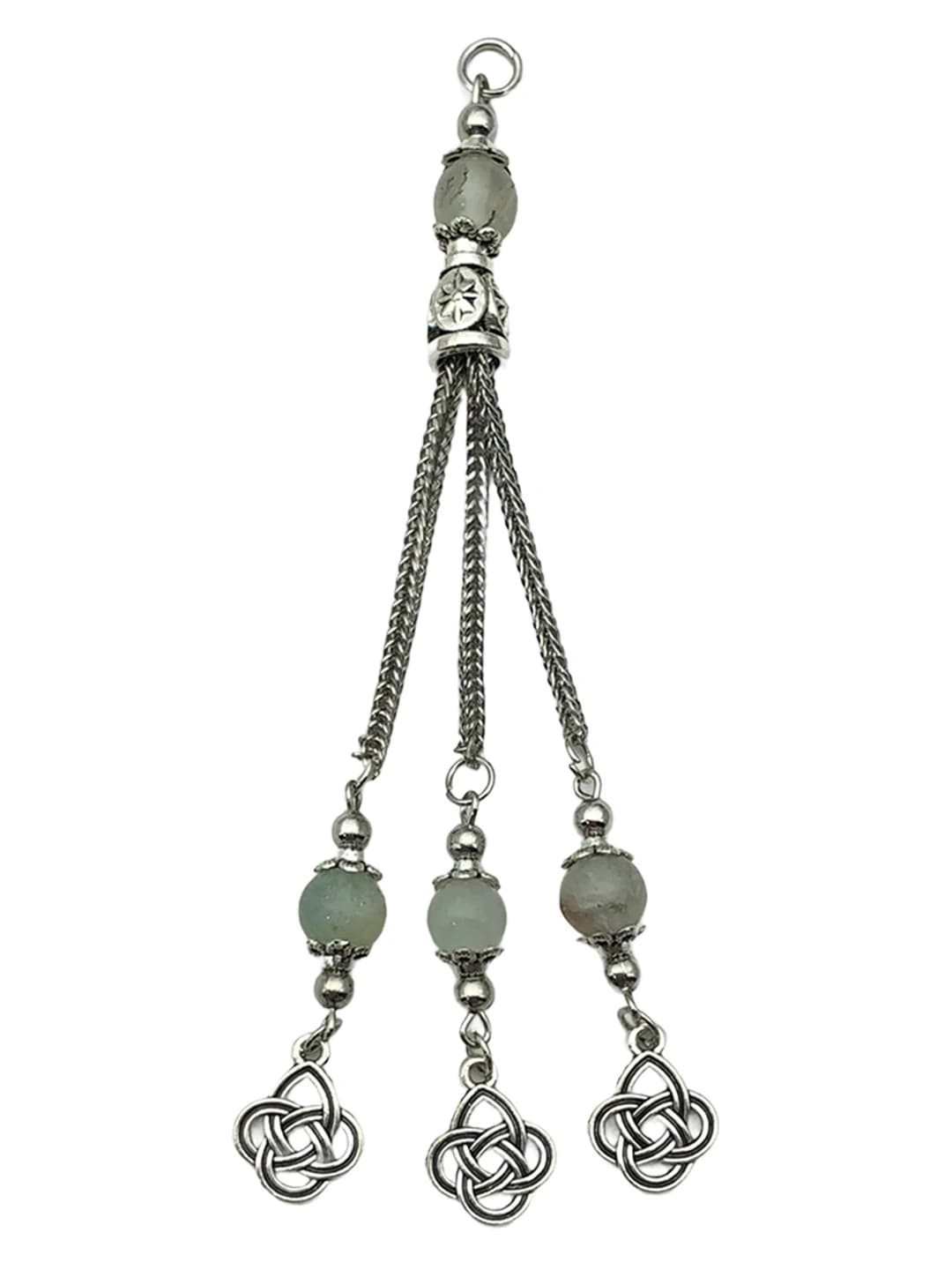 1 шт белые бусины этнический кистевой кулон 117x39mm - 11g