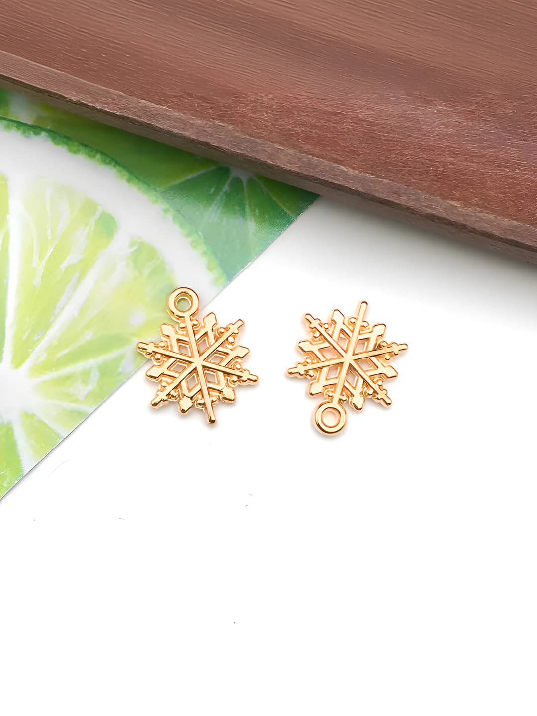 1 шт KC золото снежинка 15x20mm
