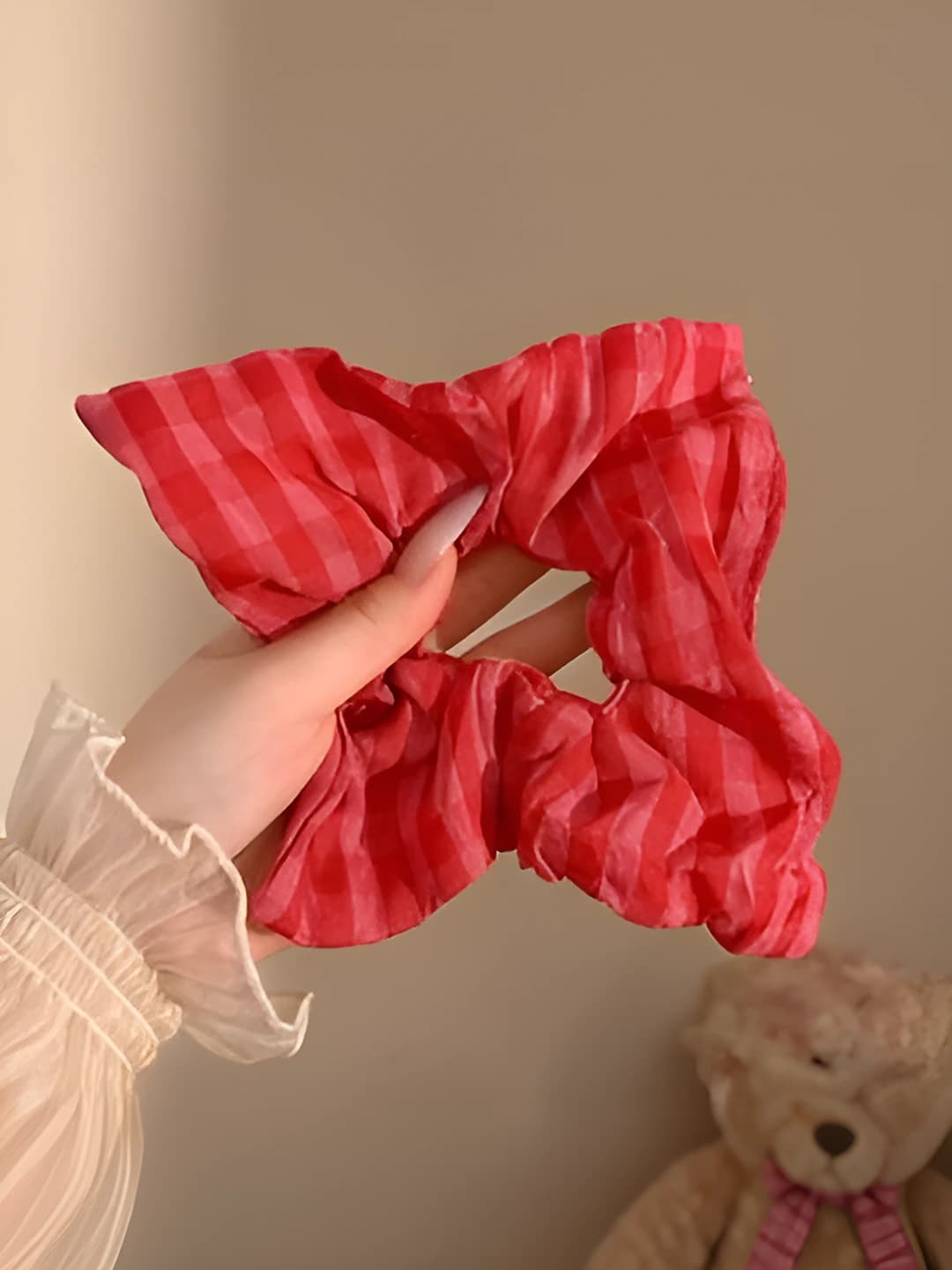 4# Red plaid
