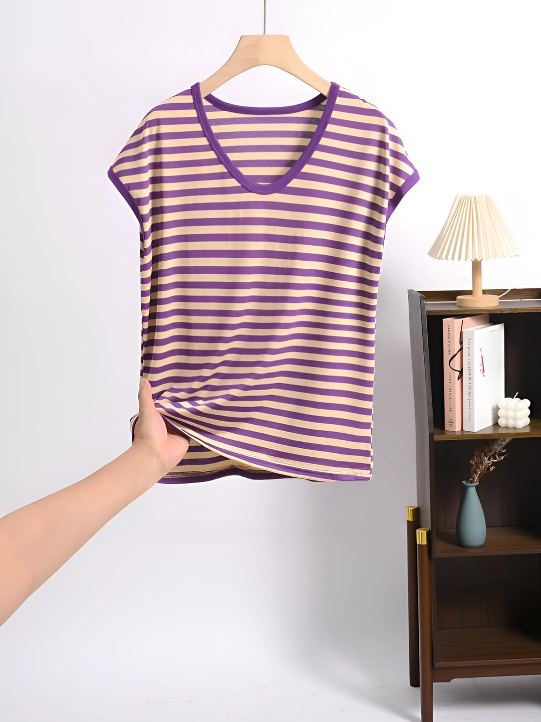 Light purple striped