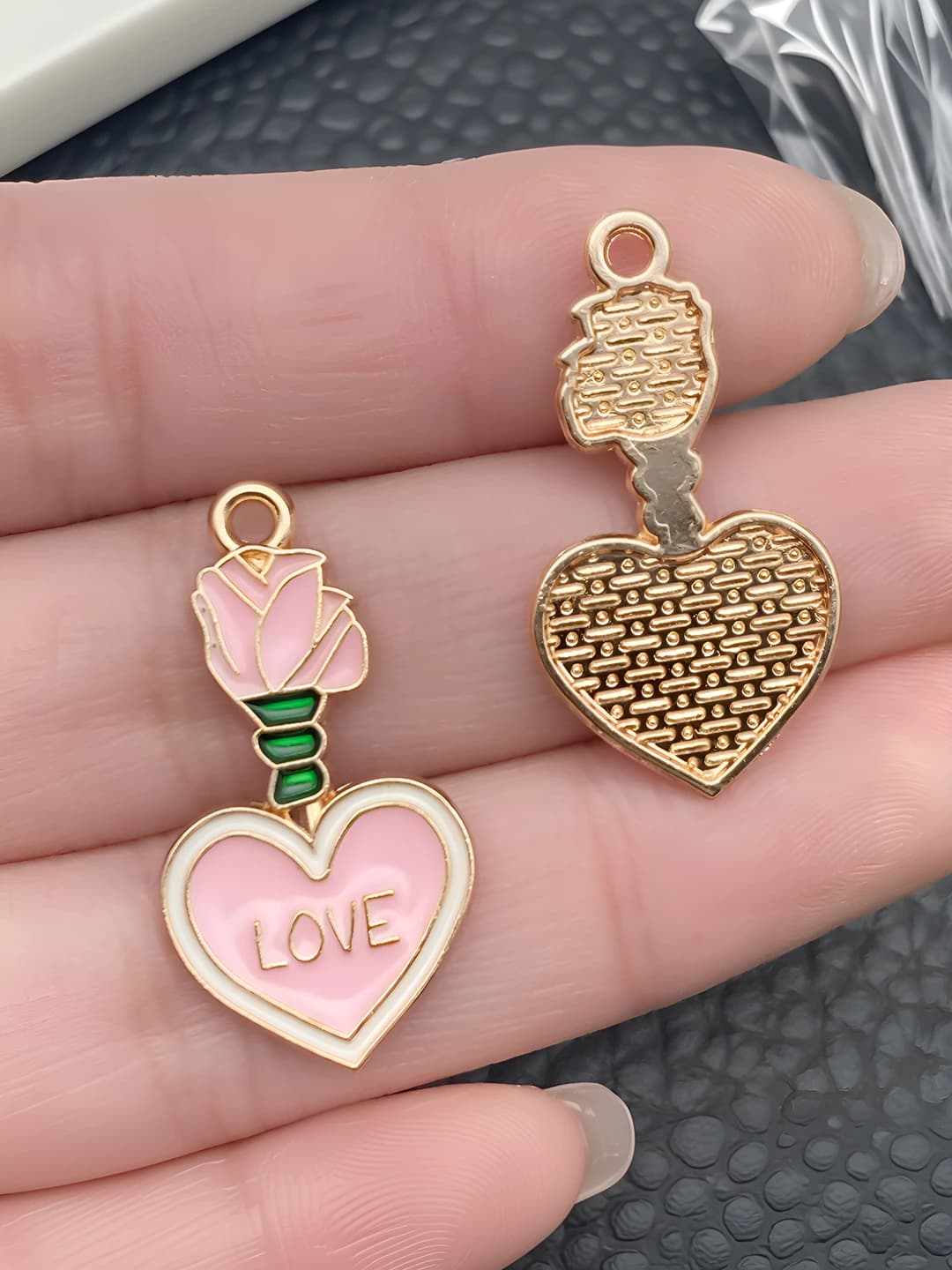 1 pc LOVE perfume bottle, 28x15mm, 1.2g