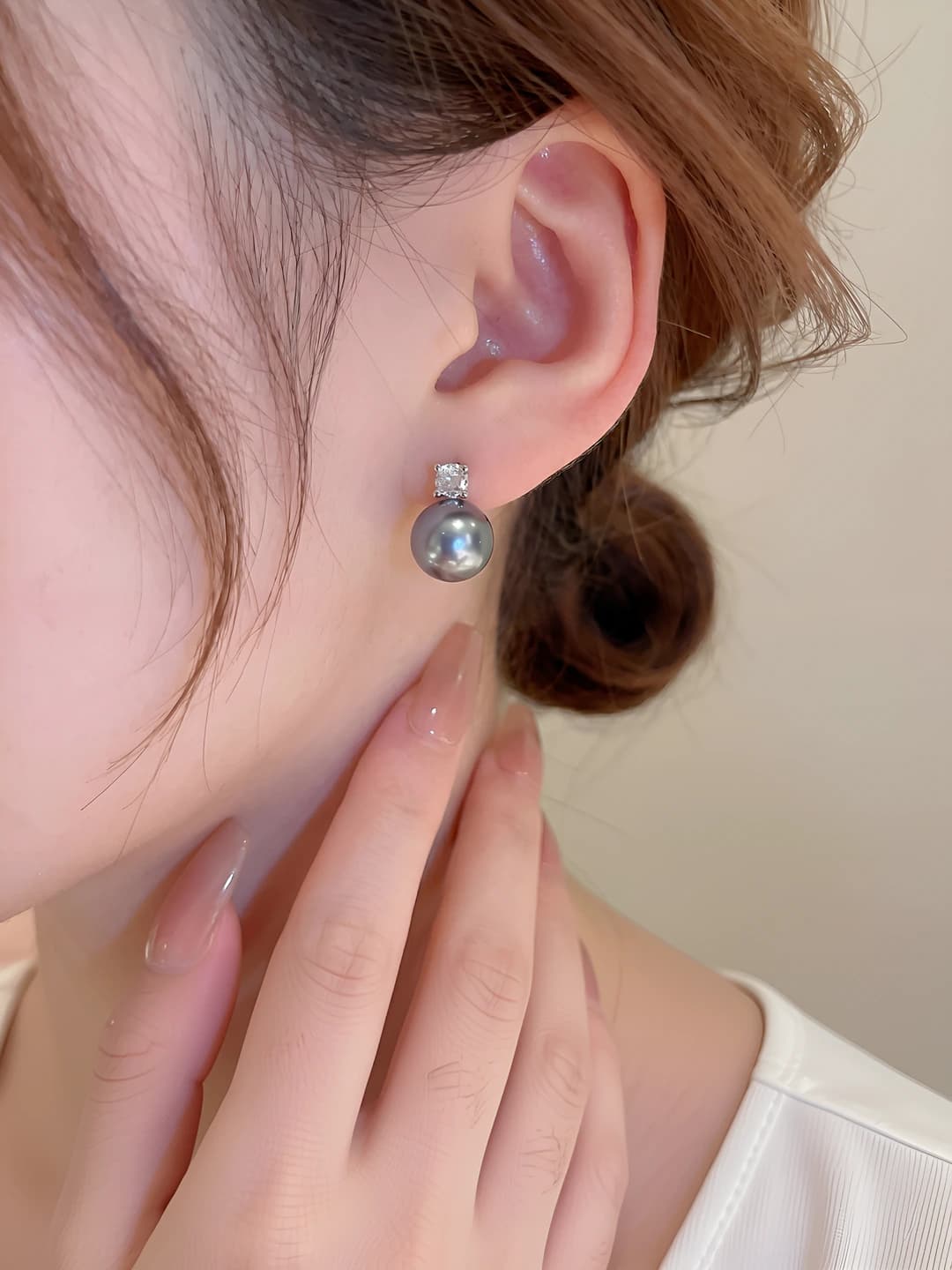 1# grey pearl 12mm