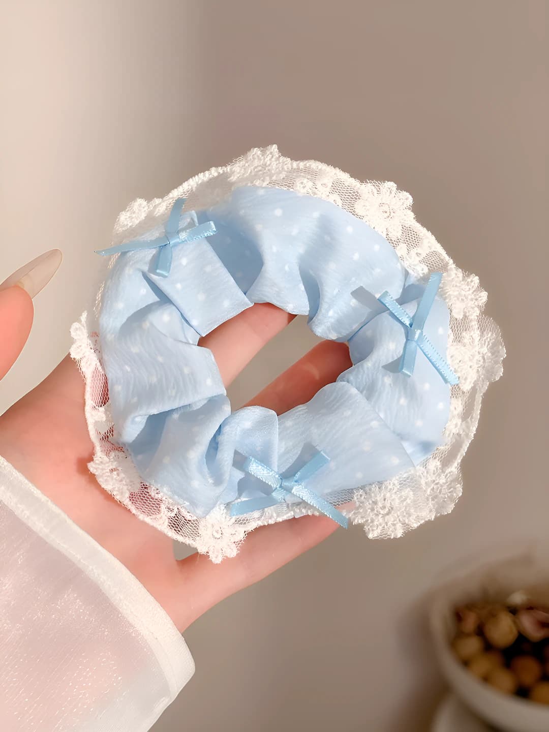 1# Blue bow-14 cm