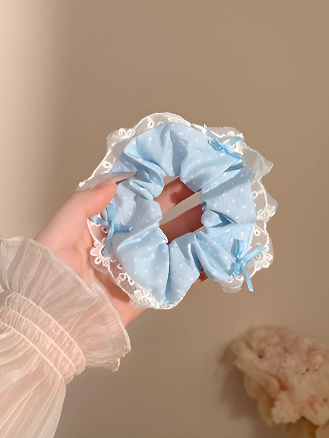1# Blue bow-14 cm