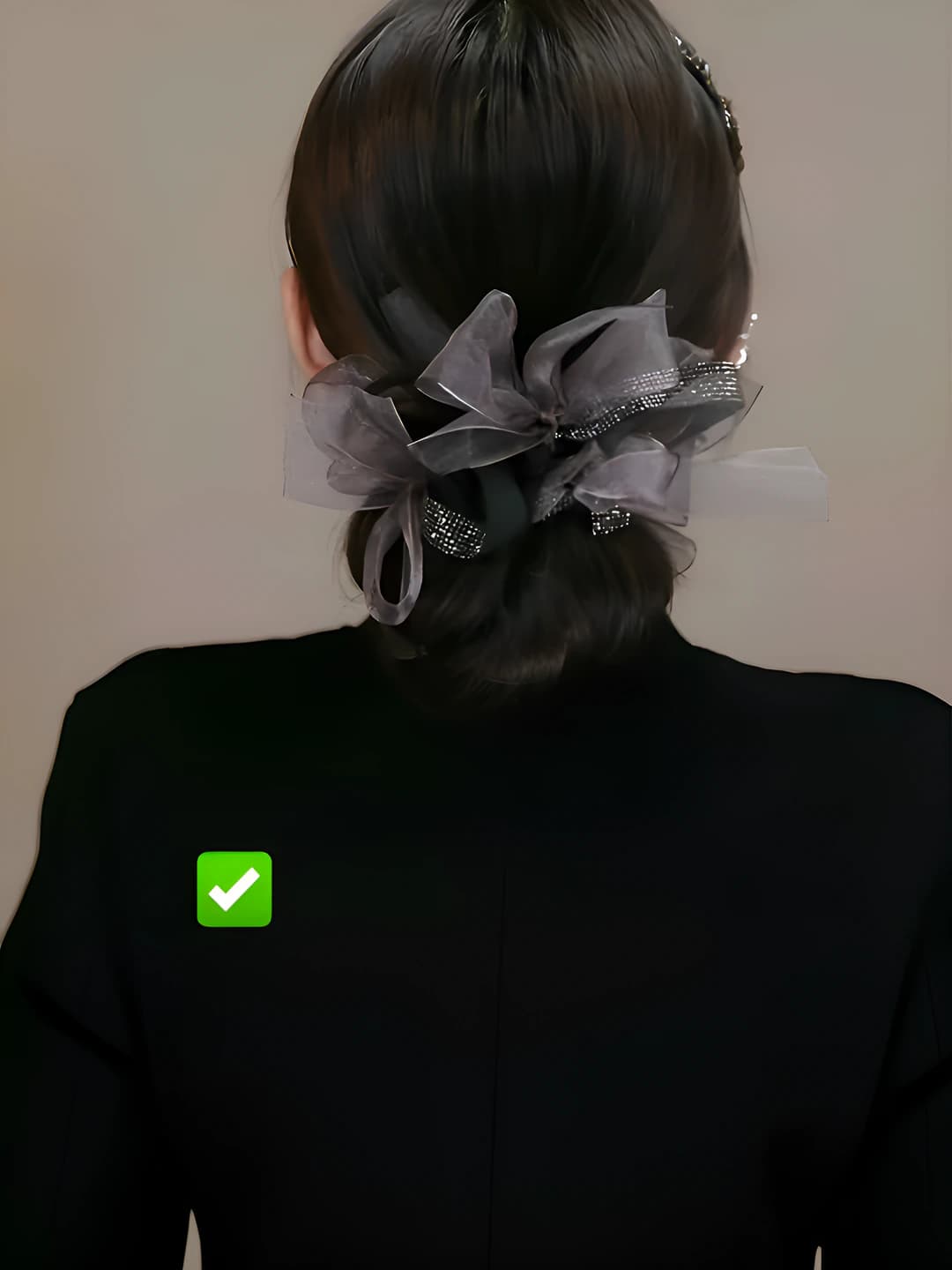 Women's 2026 Korean style stretchy large scrunchie, handmade, simple design