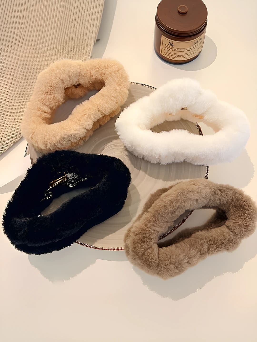 Women's large plush hair clip in Korean style with cloud design for autumn-winter