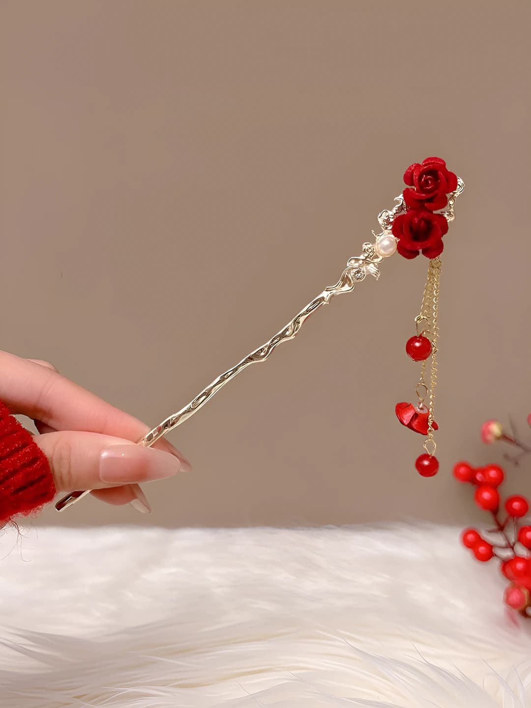 4# Два фиксированных атласных шпильки