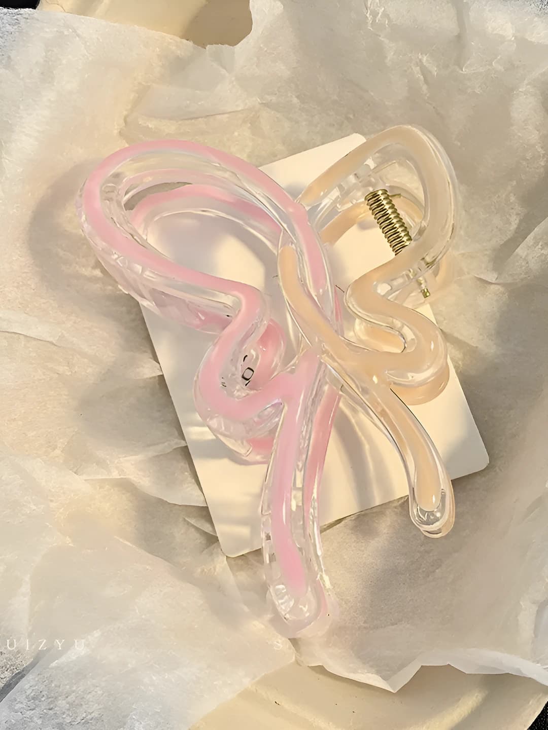 Light pink gradient bow