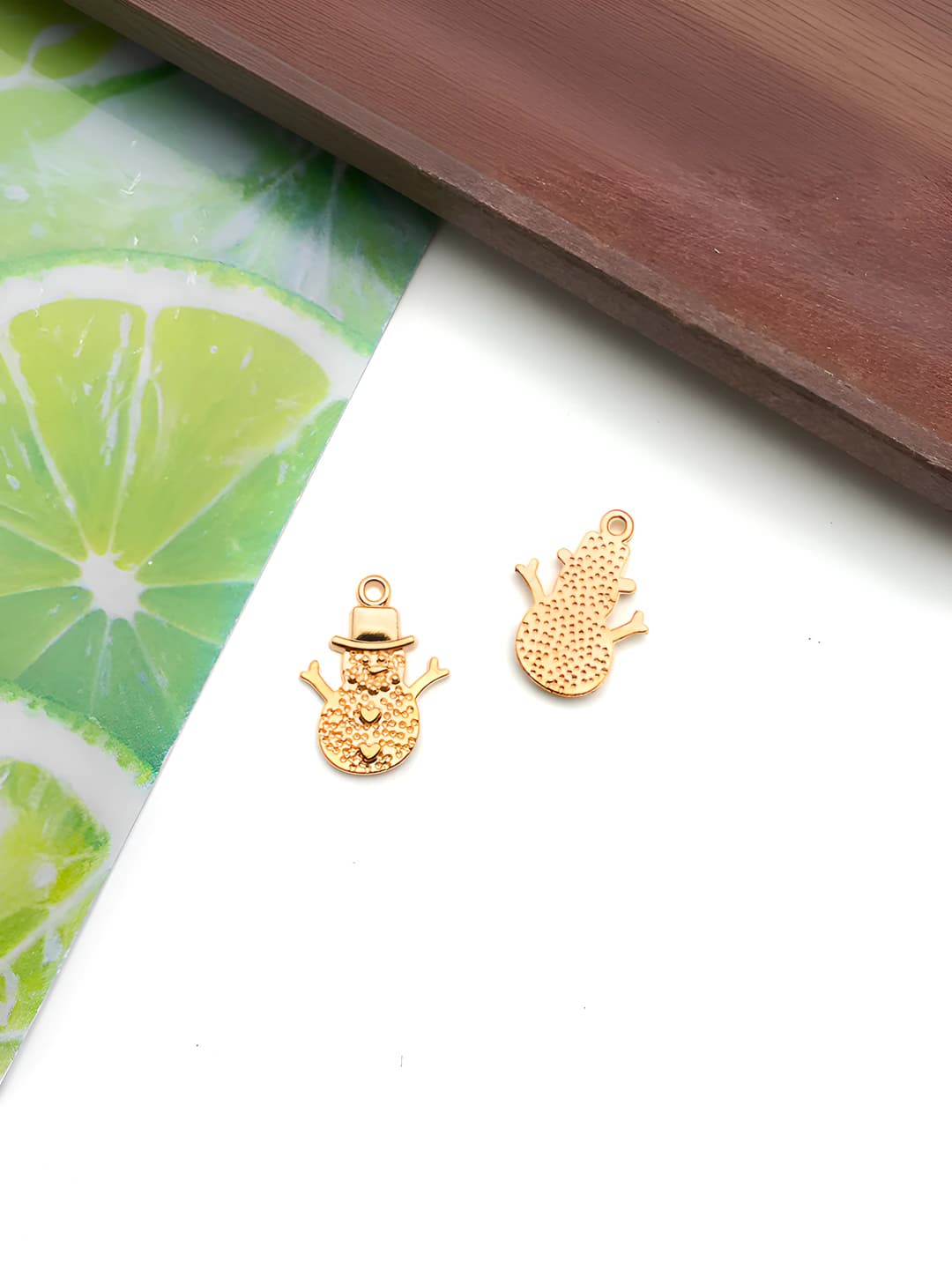 1 Christmas snowman - 14x19mm