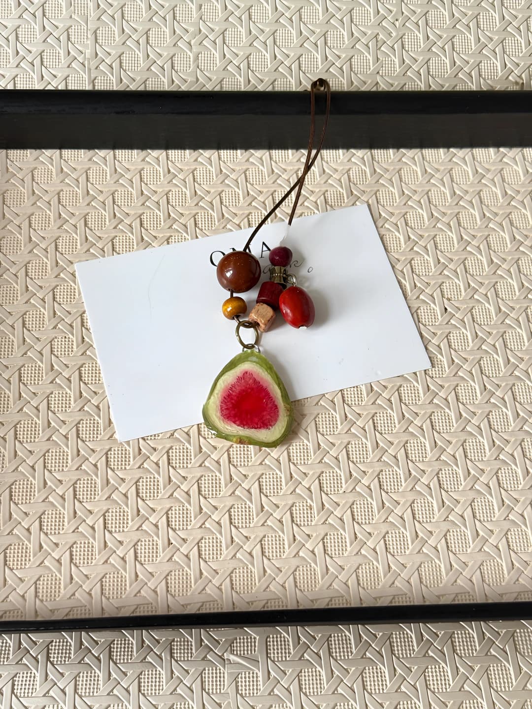 Dyed fig necklace