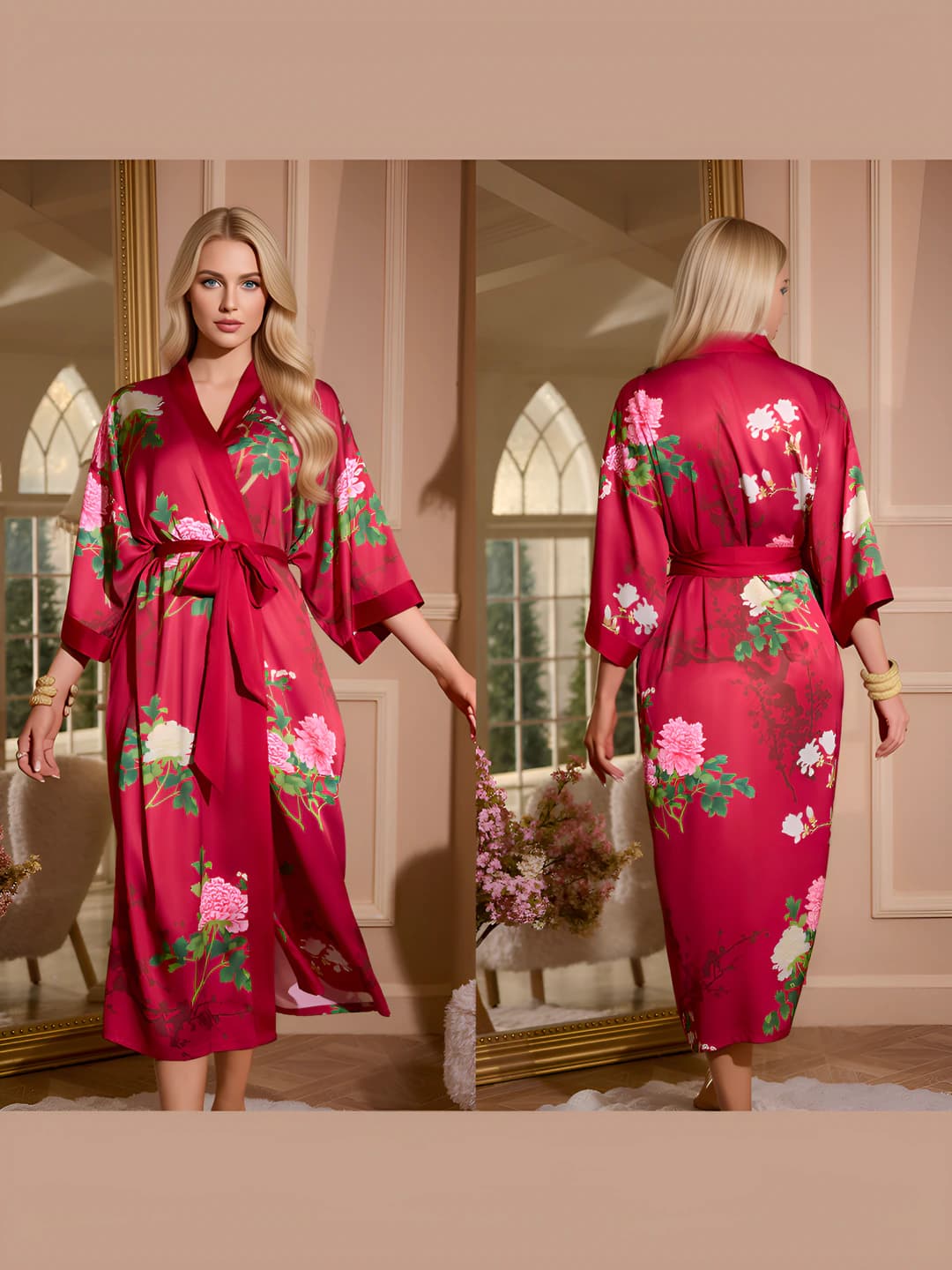 Cinnabar brocade robe
