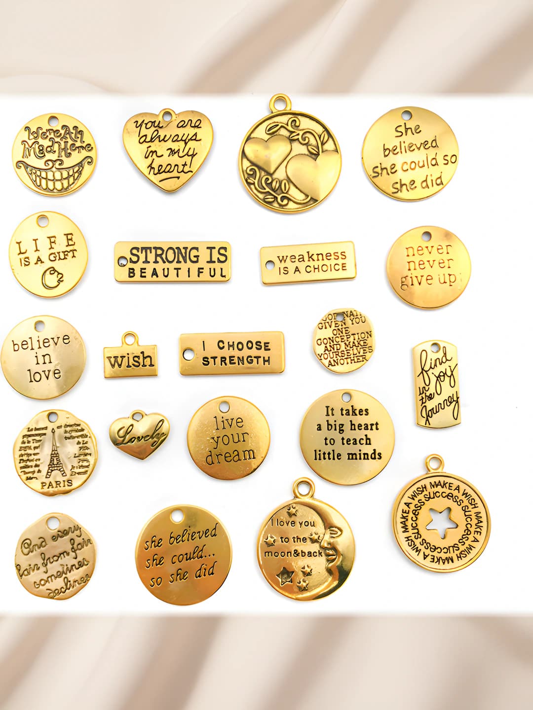Antique gold 21 variants 1 letter each-52g