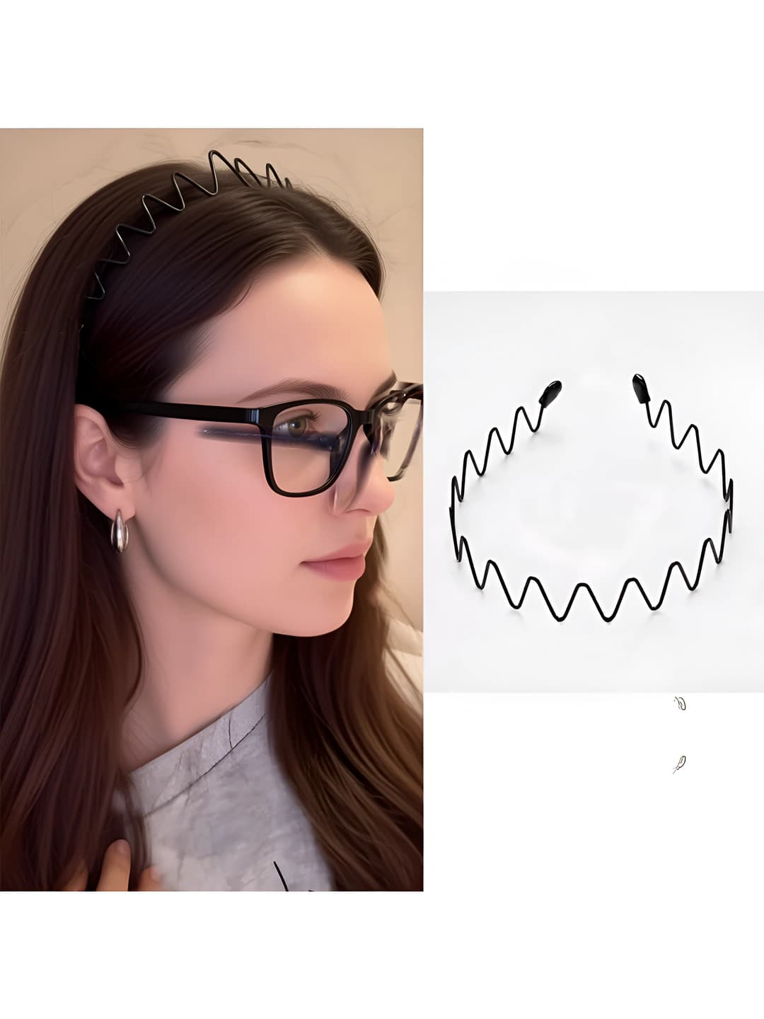 Women's invisible headband with big waves 2026, for taming and pressing down hair, does not squeeze the head or damage hair