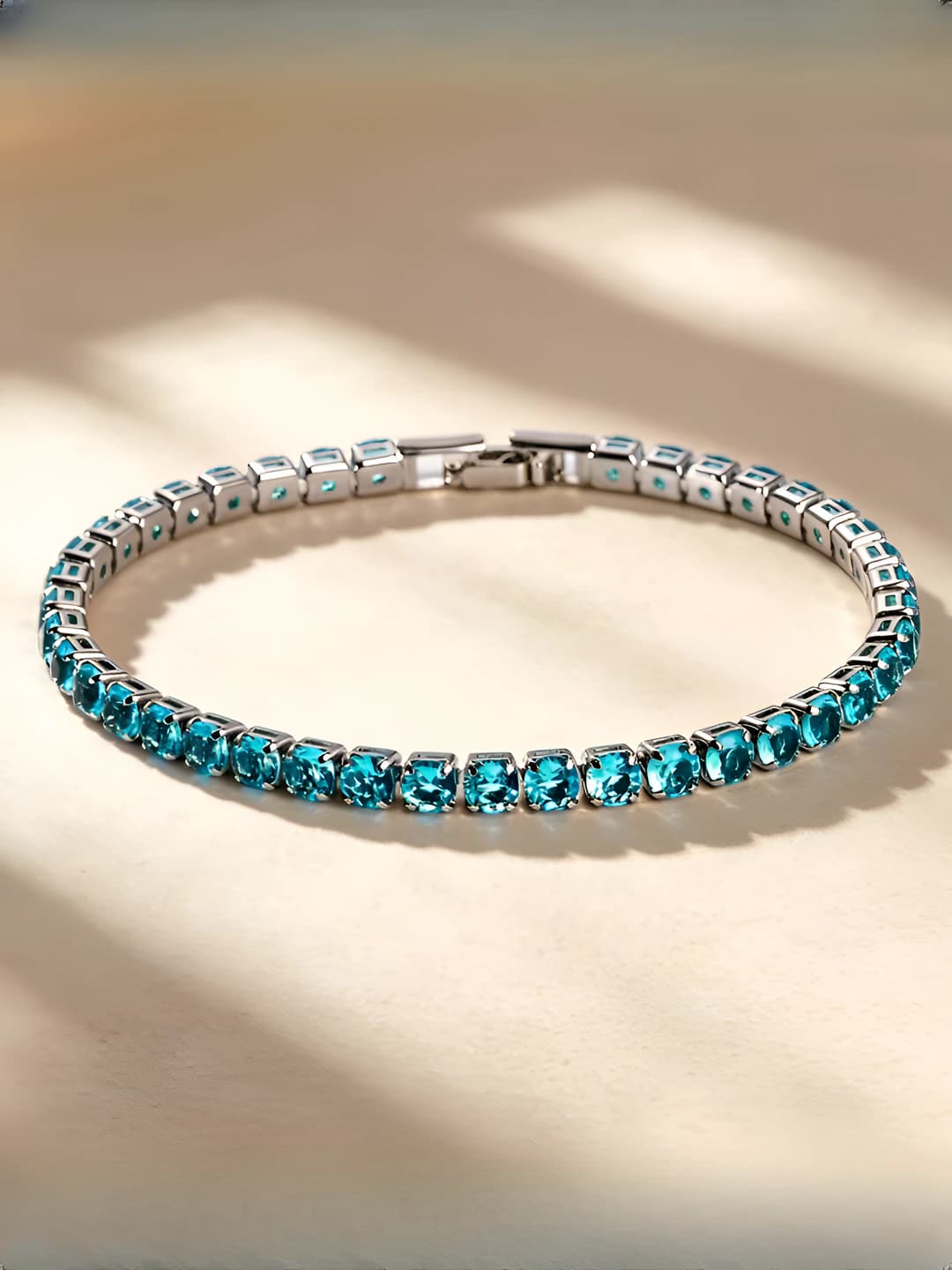 L727-12 White gold light blue 17 cm