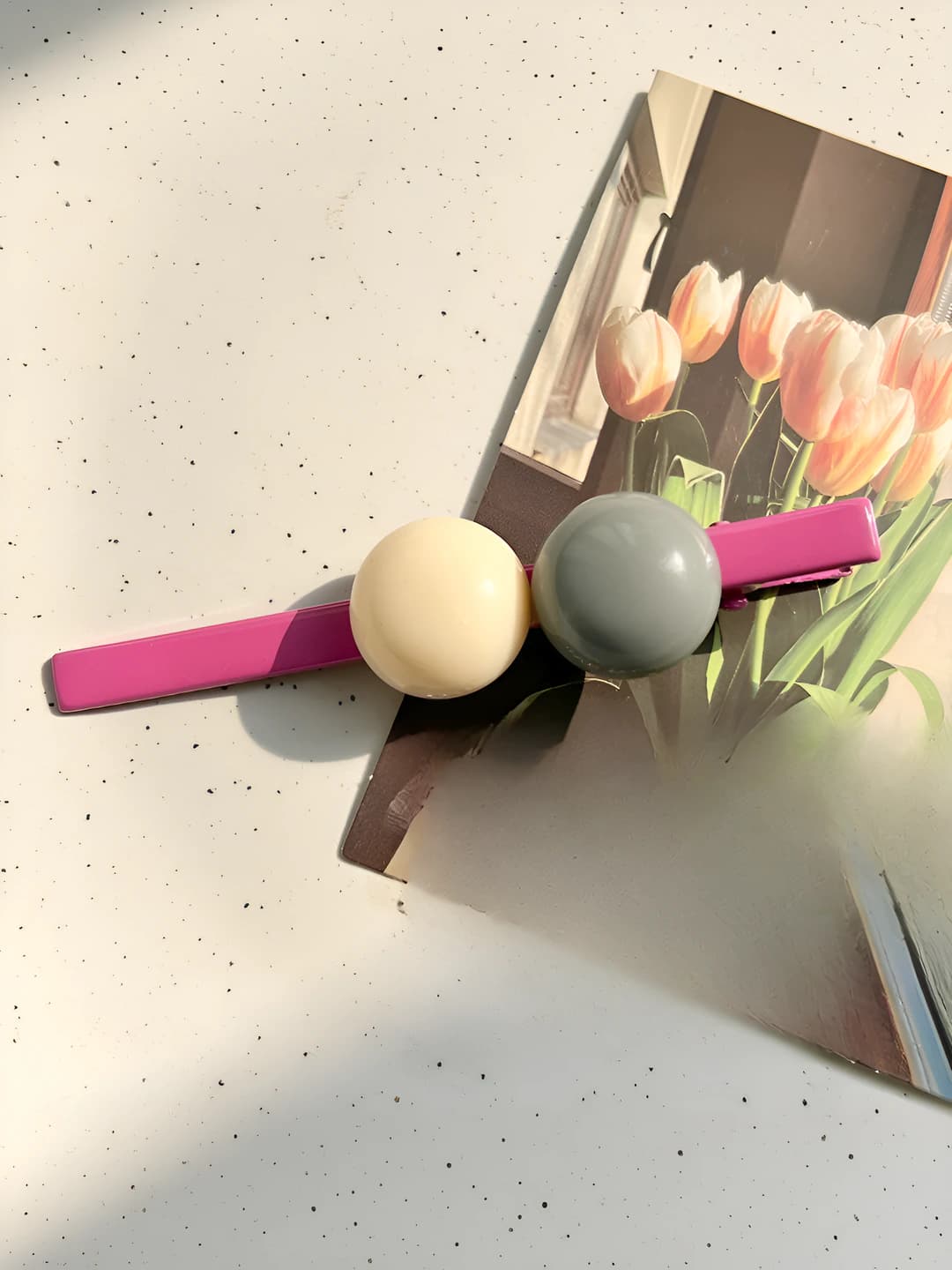 5# Purple hair clip ~8 cm