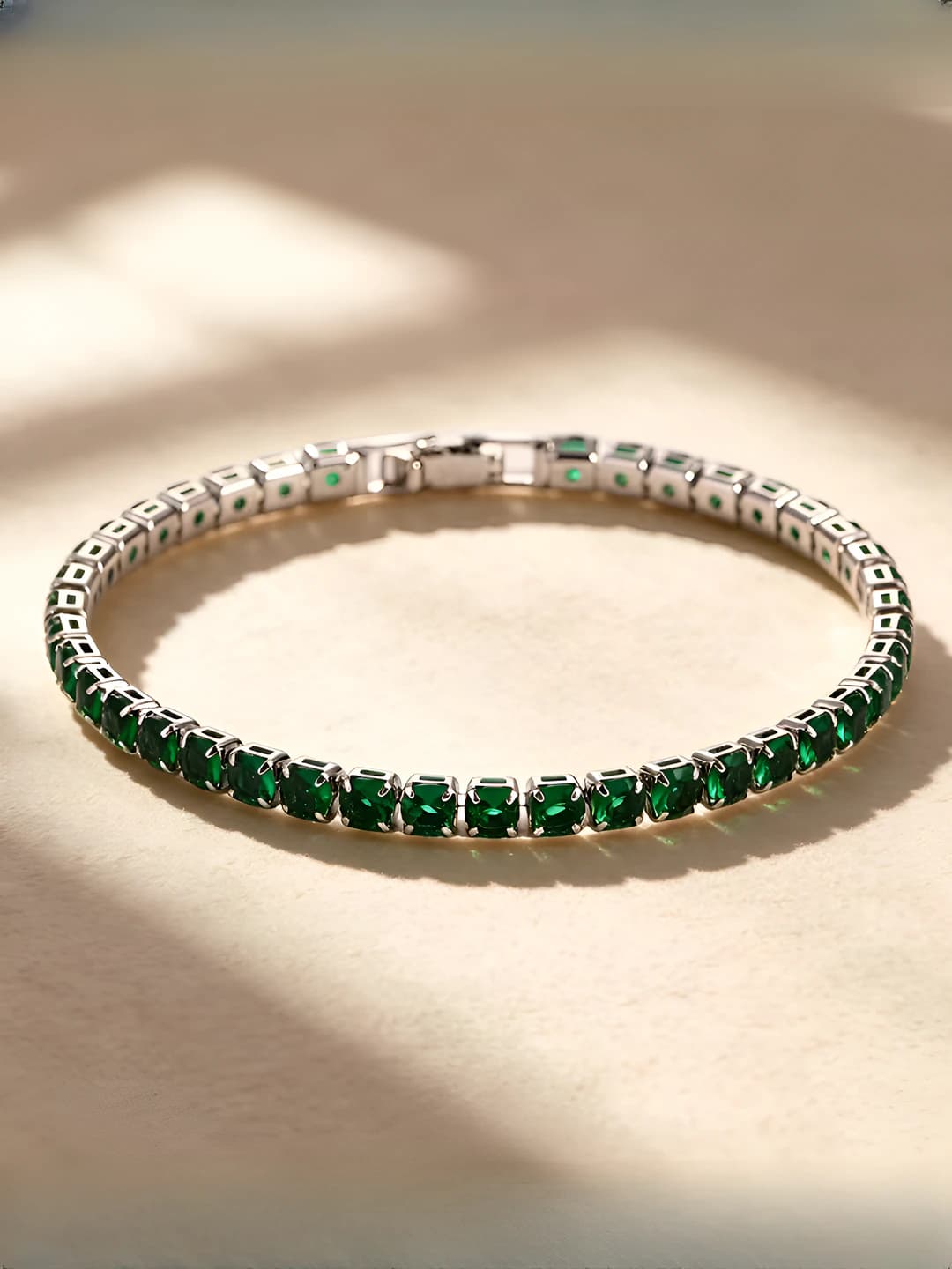 L727-6 White gold, green, 17 cm