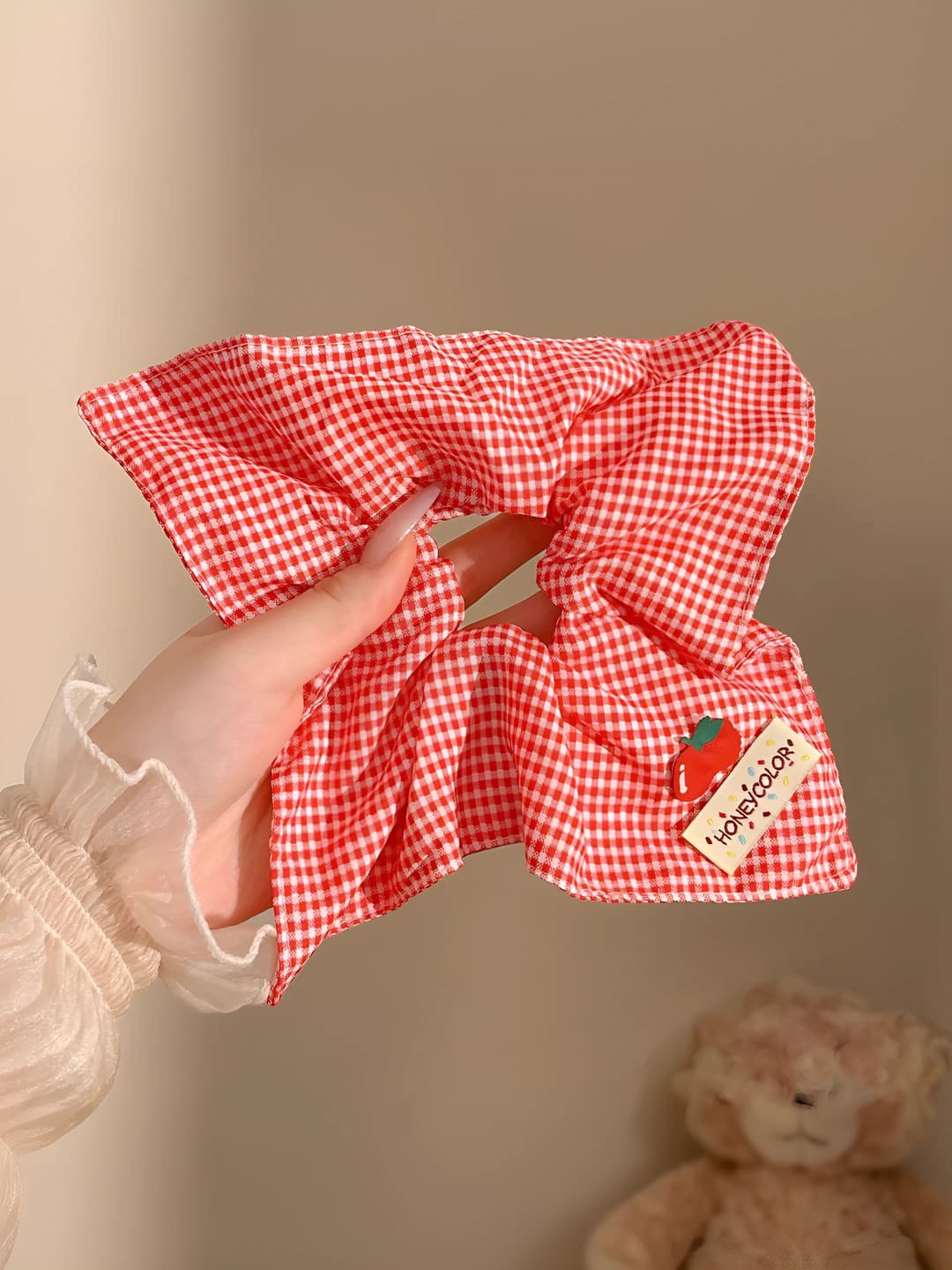 1# Красный клетчатый квадрат 21*22 см