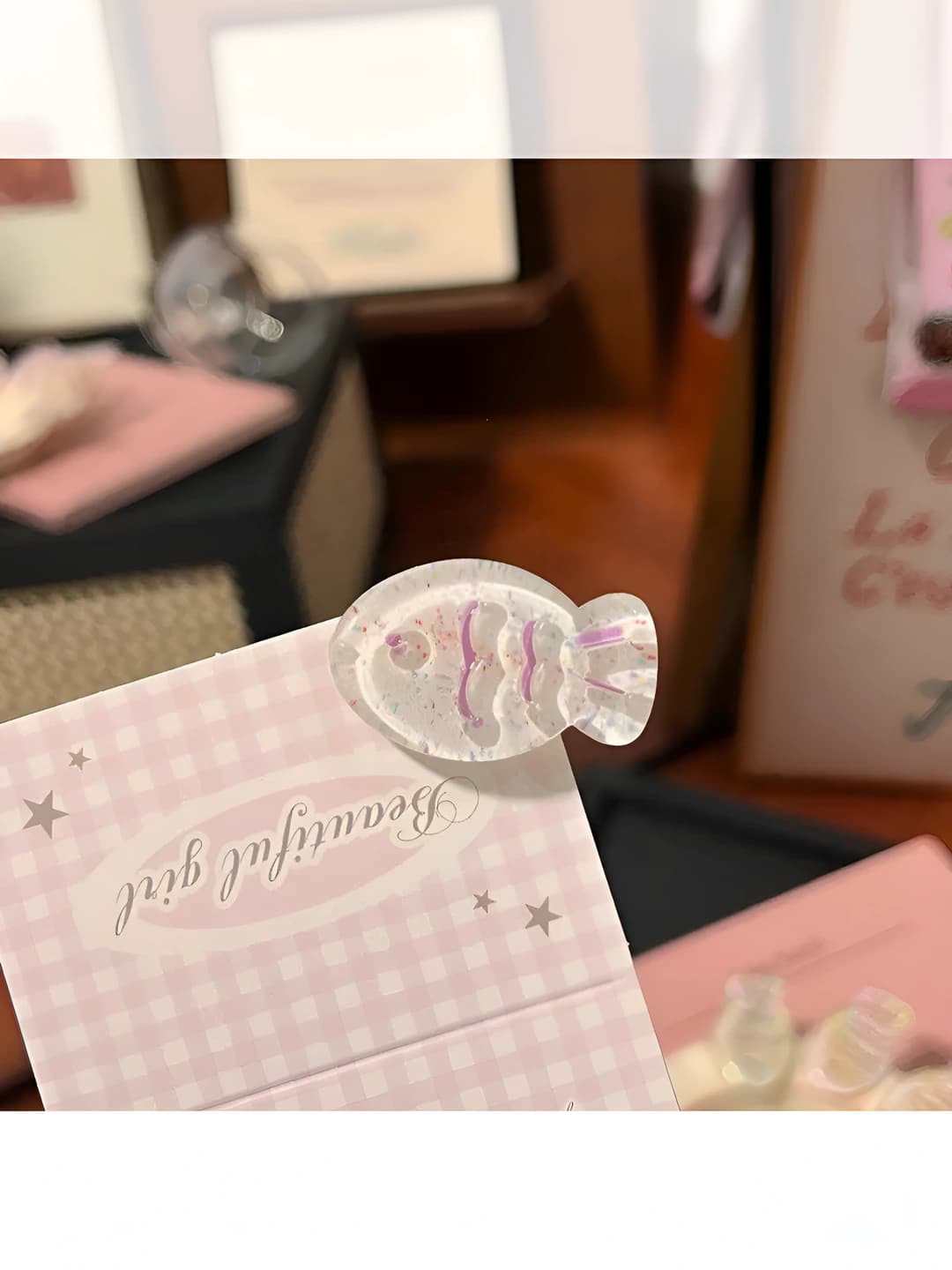 Jelly colorful fish clip 3.2 cm