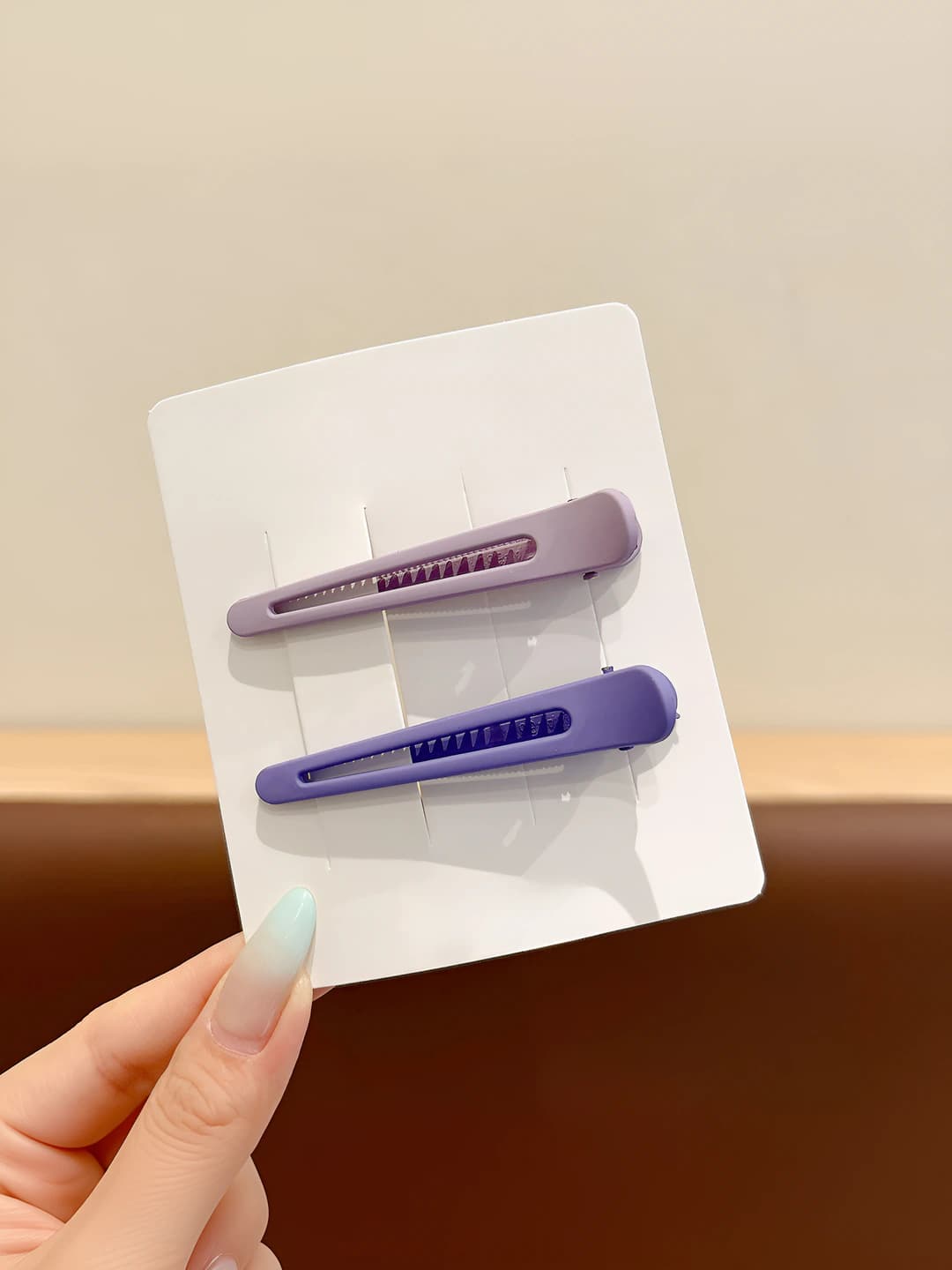 Macaron purple, 7 cm, pair