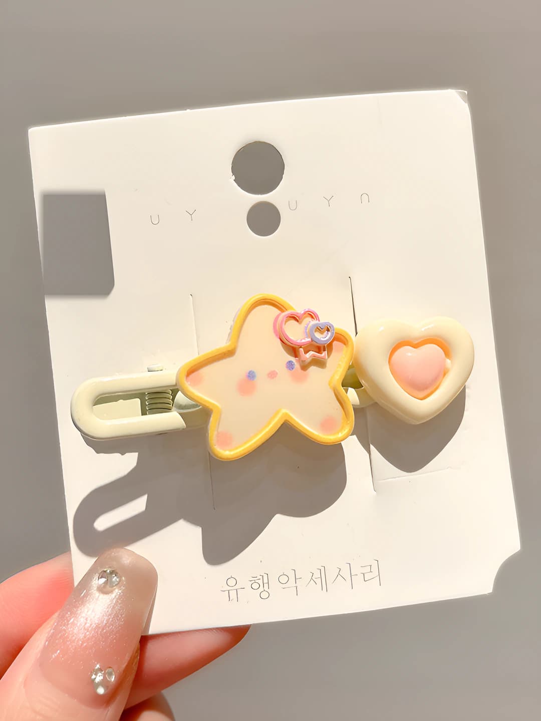 Star heart side clip