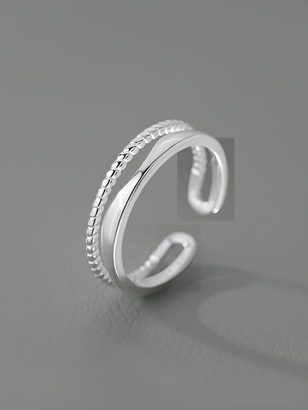J447 Double Layer Plain Ring