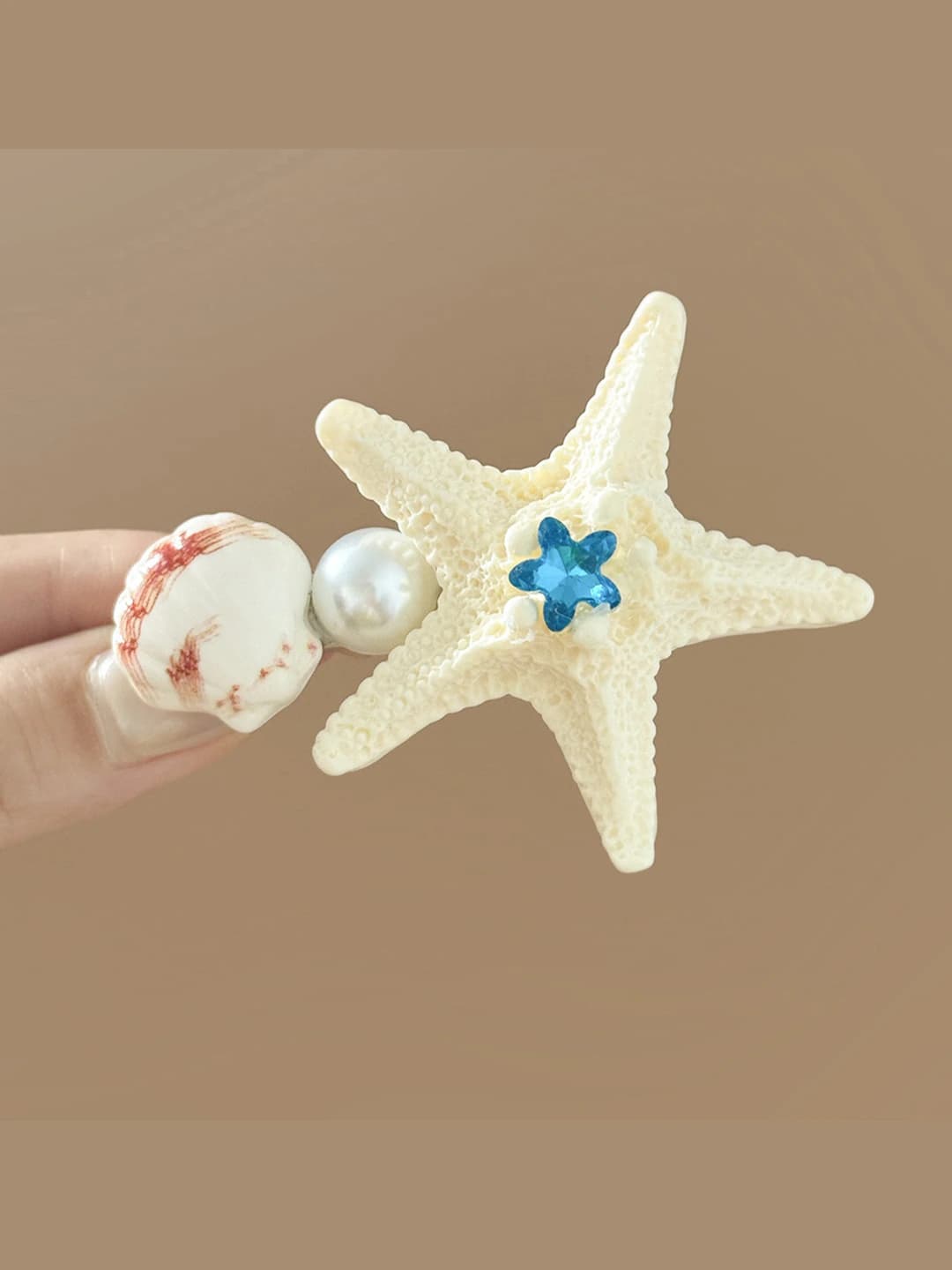 5# Off-white starfish, 5.5 cm