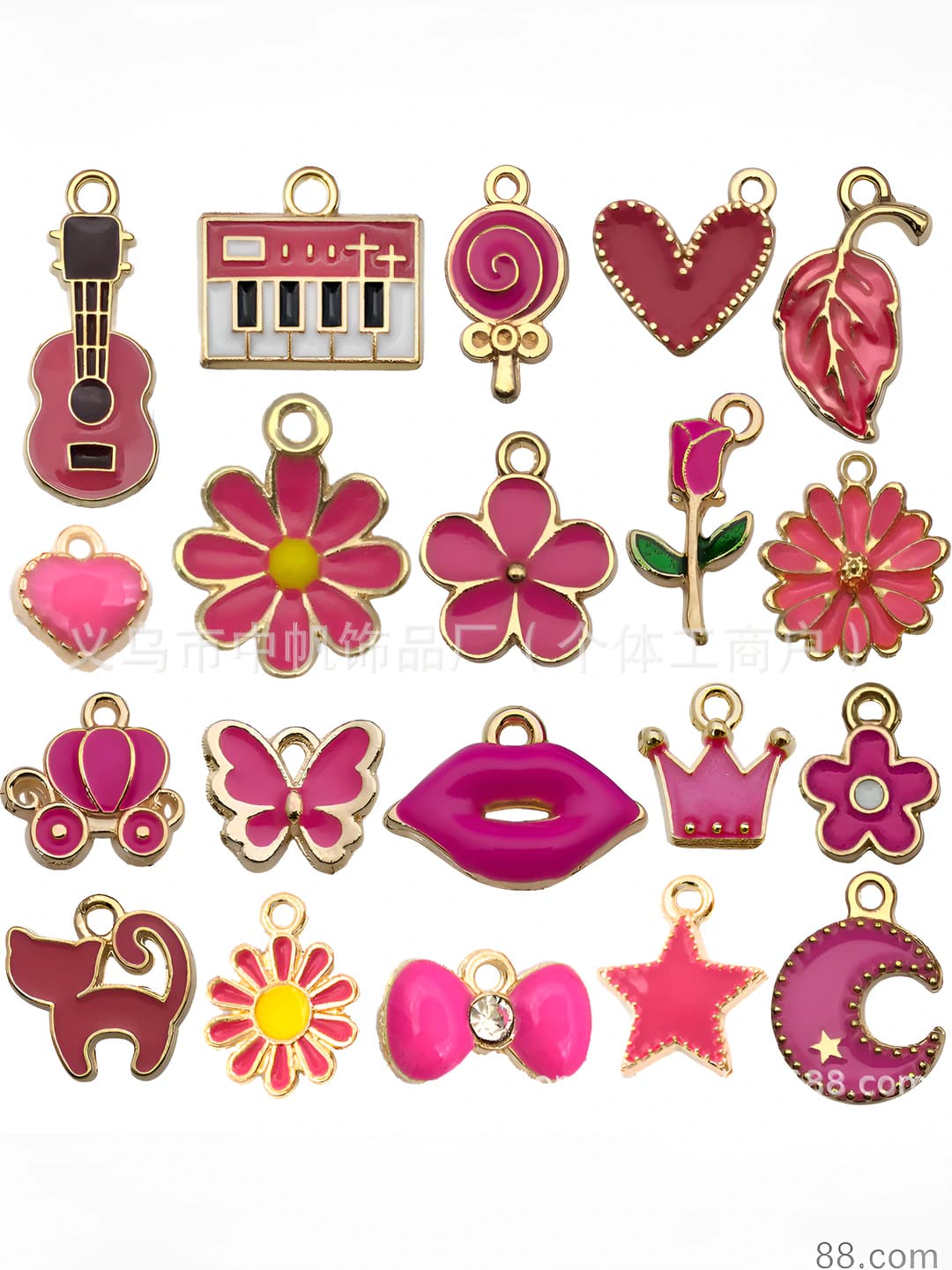 Rose red, 20 charms, 16g