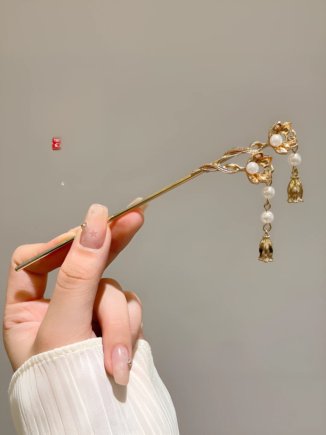 36# Ikki lotus qisqa qo'ng'iroq ikki baqalar - oltin (sumkada) (taxminan 16.5 sm)
