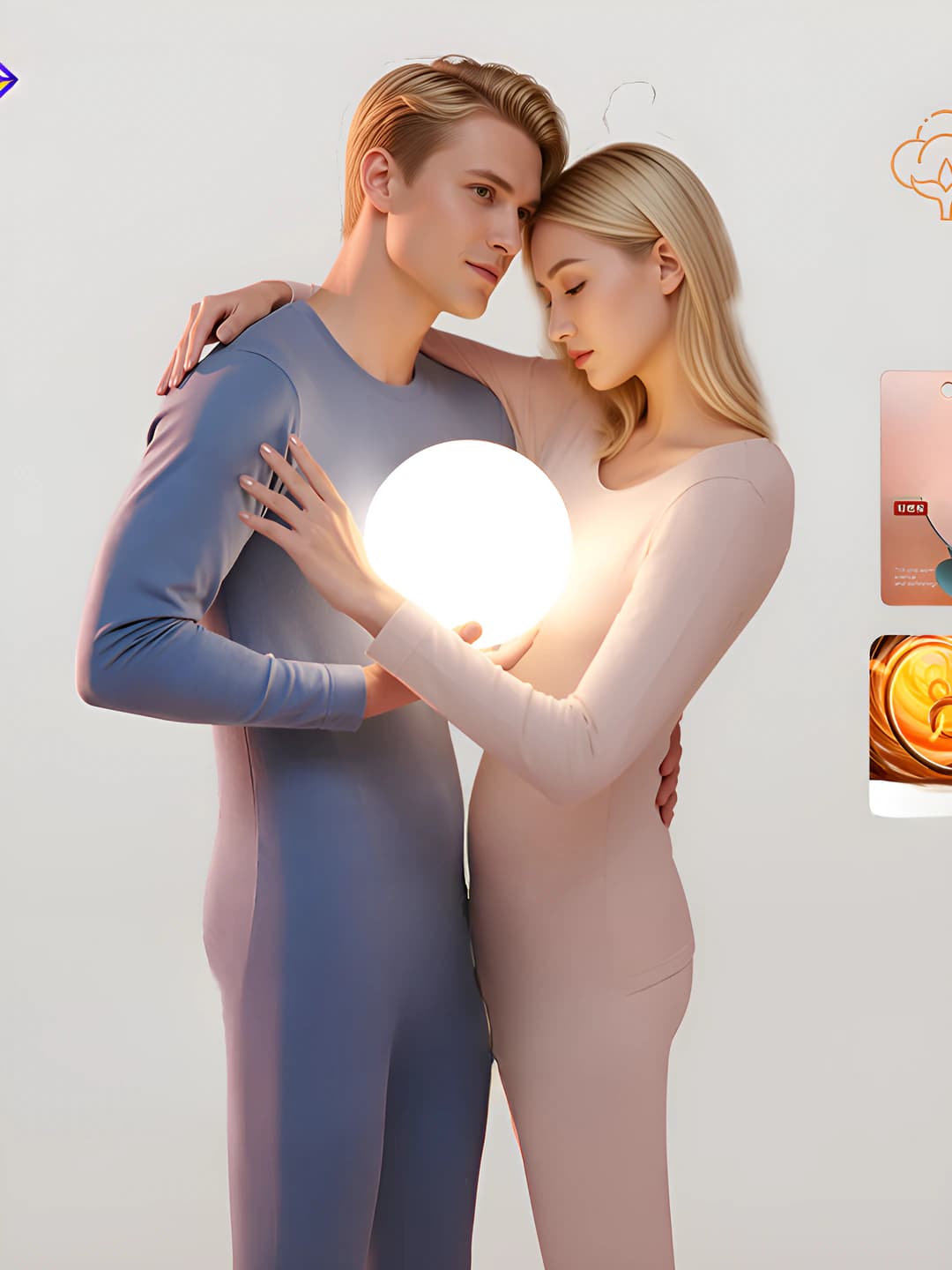 Women's warm thermal underwear set: 220 g, long sleeve, trousers, crew neck, solid colour, autumn-winter